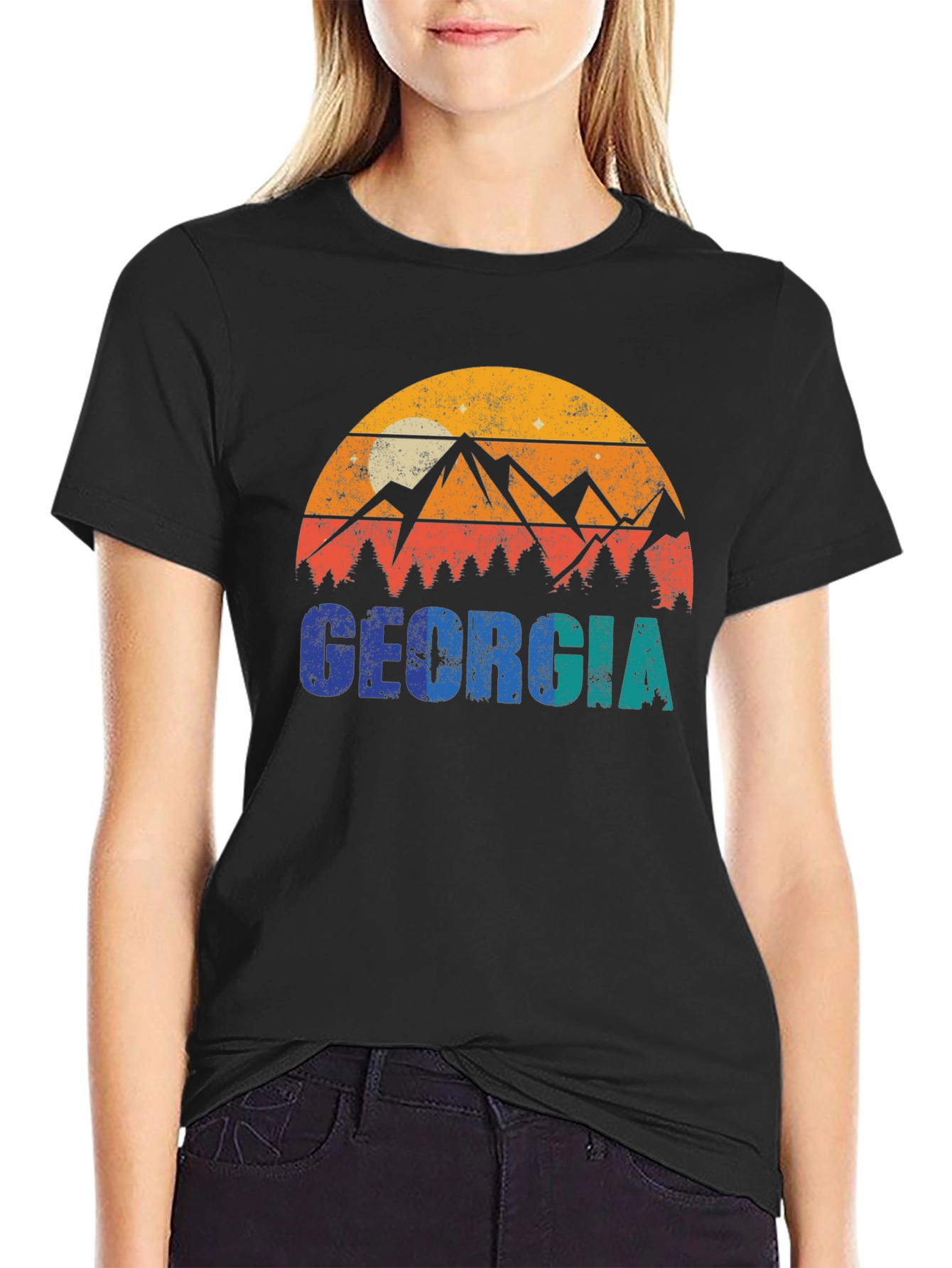 Georgia Mountains Retro T-Shirt