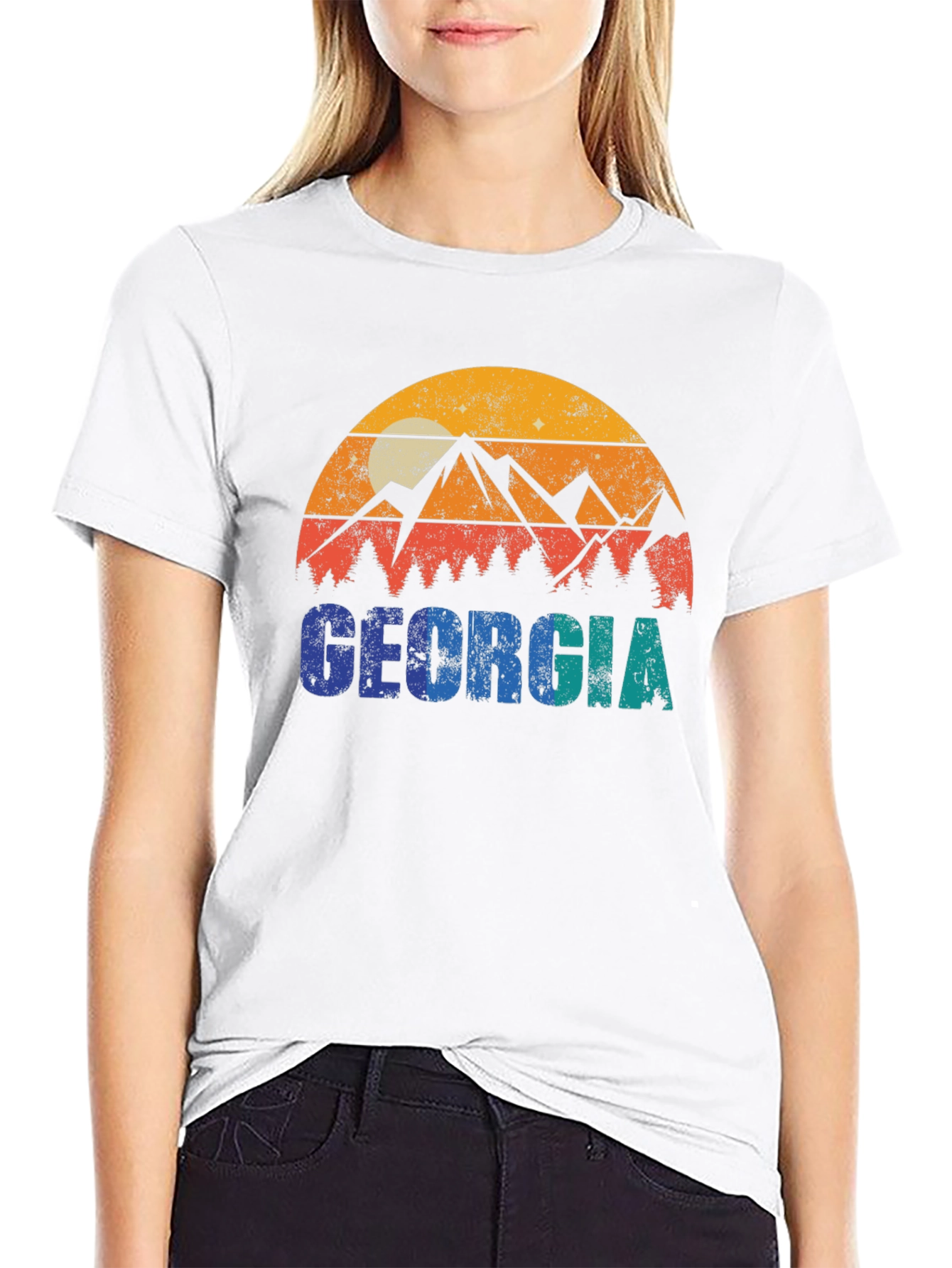 Georgia Mountains Retro T-Shirt