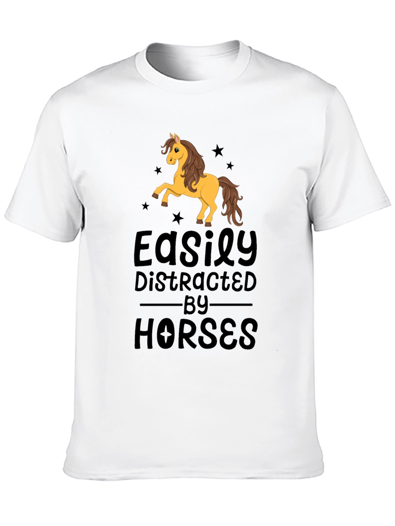 Easily Distracted By Horses Graphic T-Shirt