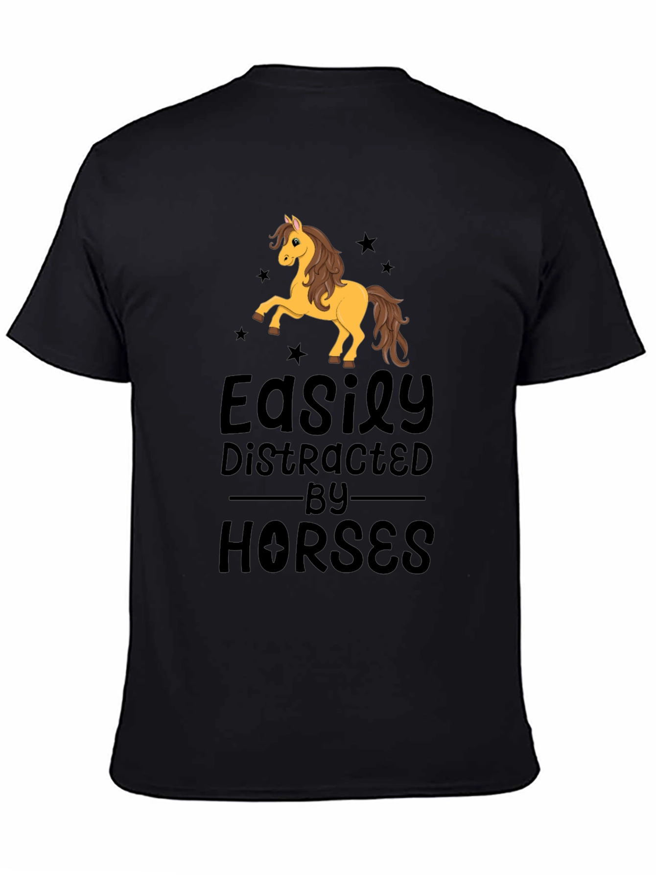 Easily Distracted By Horses Graphic T-Shirt