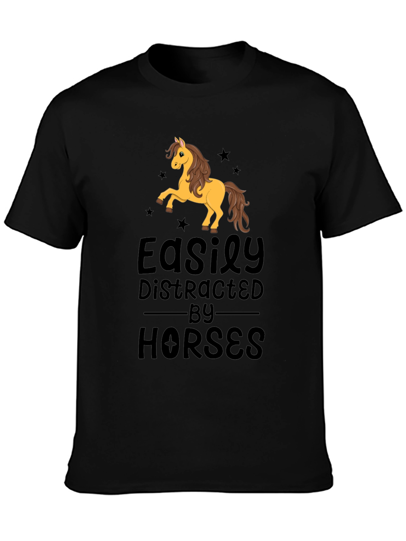 Easily Distracted By Horses Graphic T-Shirt