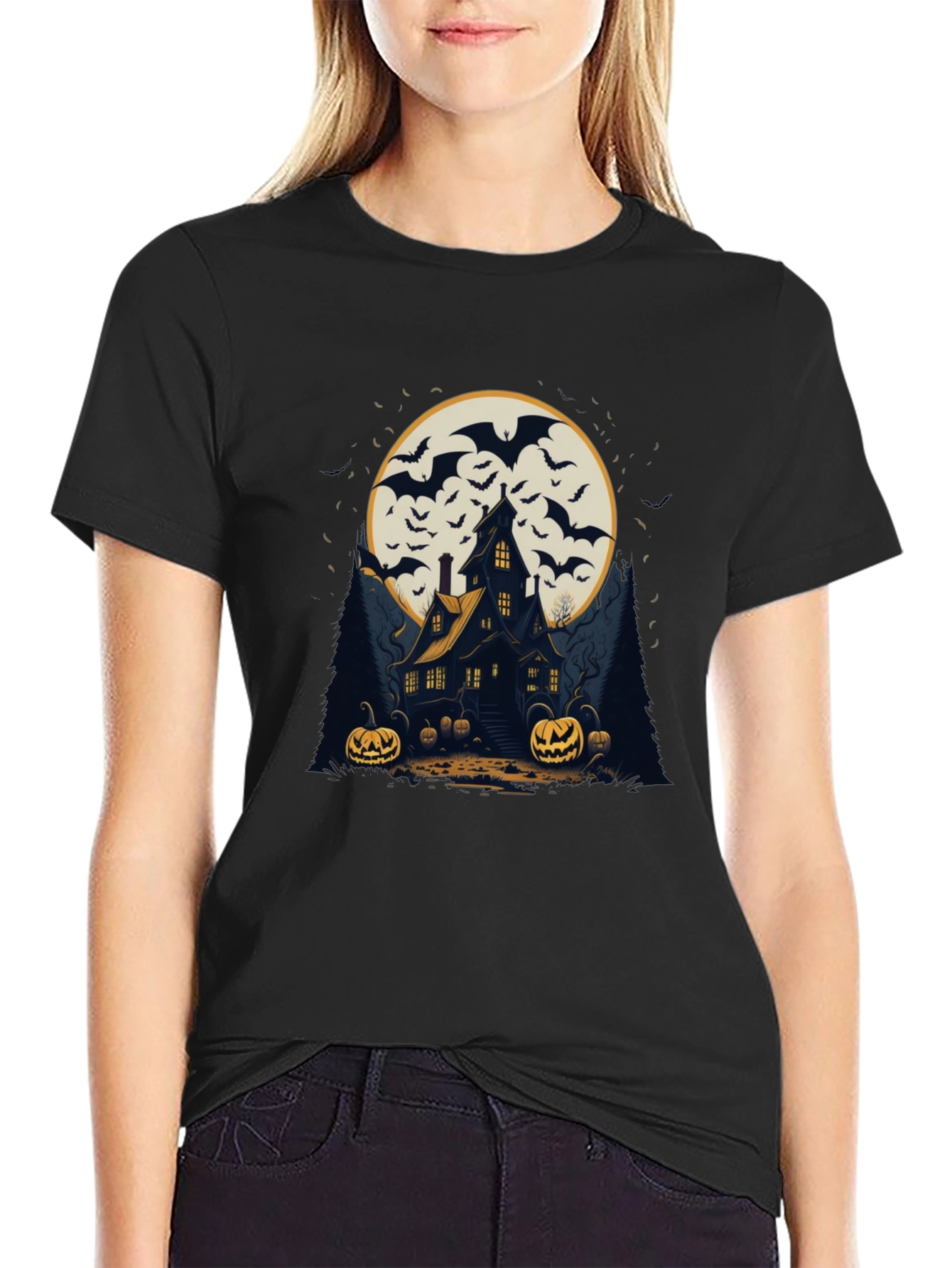 Spooky Halloween House T-Shirt