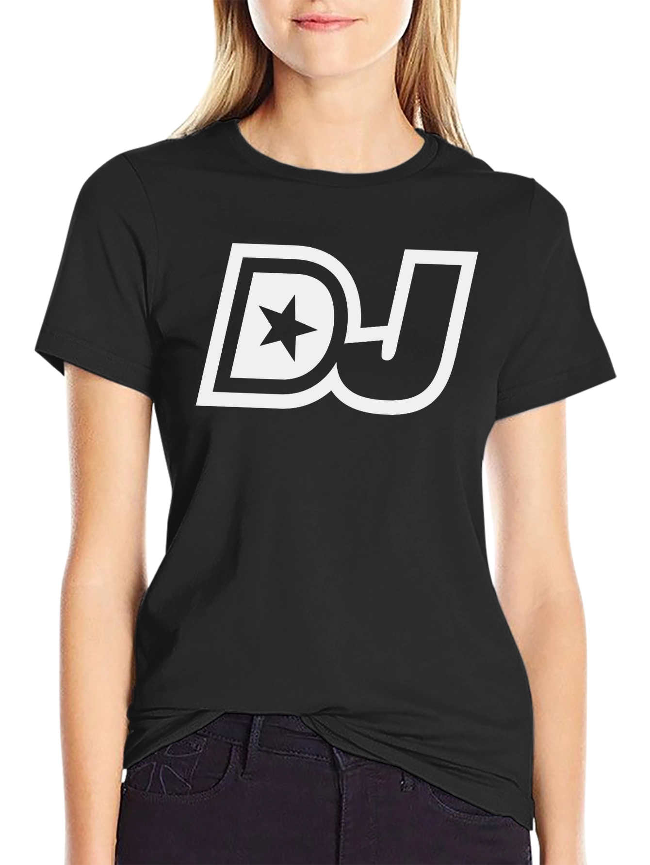 DJ Star Graphic Tee - Black Cotton T-Shirt
