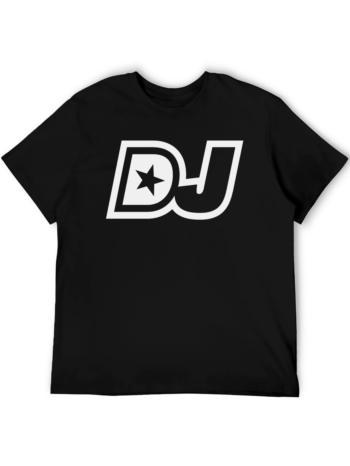 DJ Star Graphic Tee - Black Cotton T-Shirt