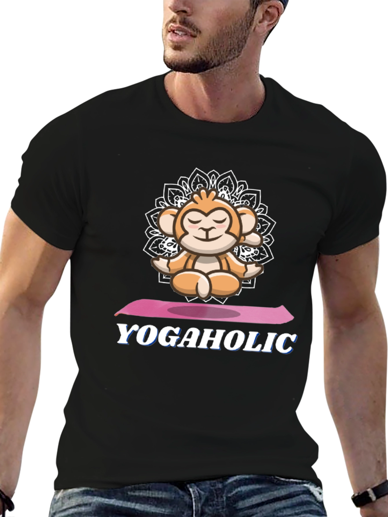 Yoga Monkey Graphic Tee - Yogaholic T-Shirt