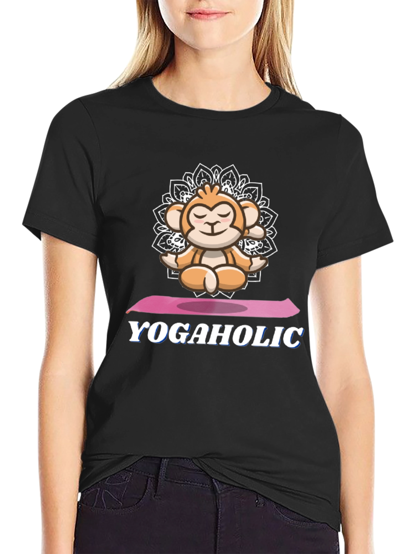 Yoga Monkey Graphic Tee - Yogaholic T-Shirt