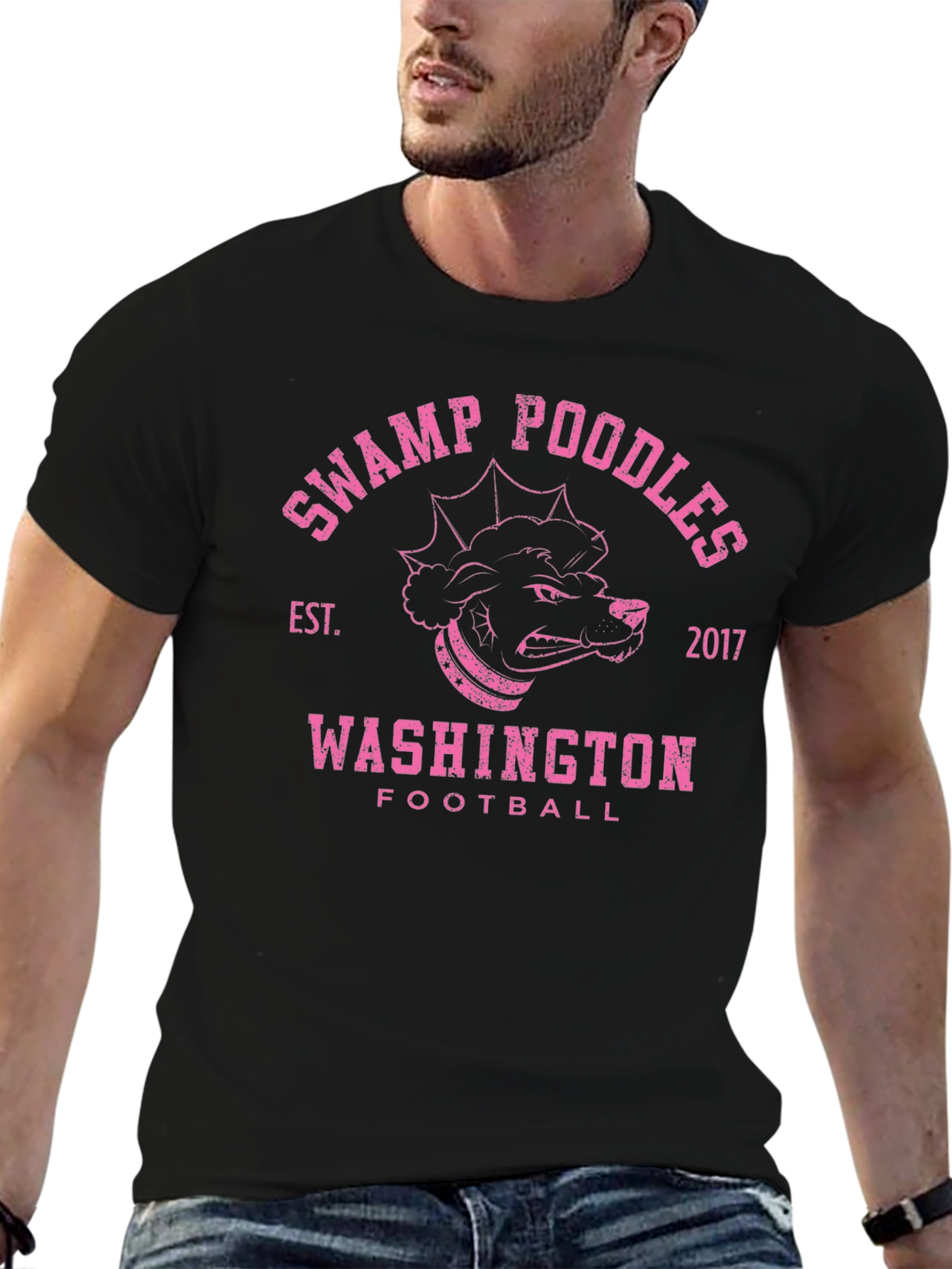 Swamp Poodles Football T-Shirt