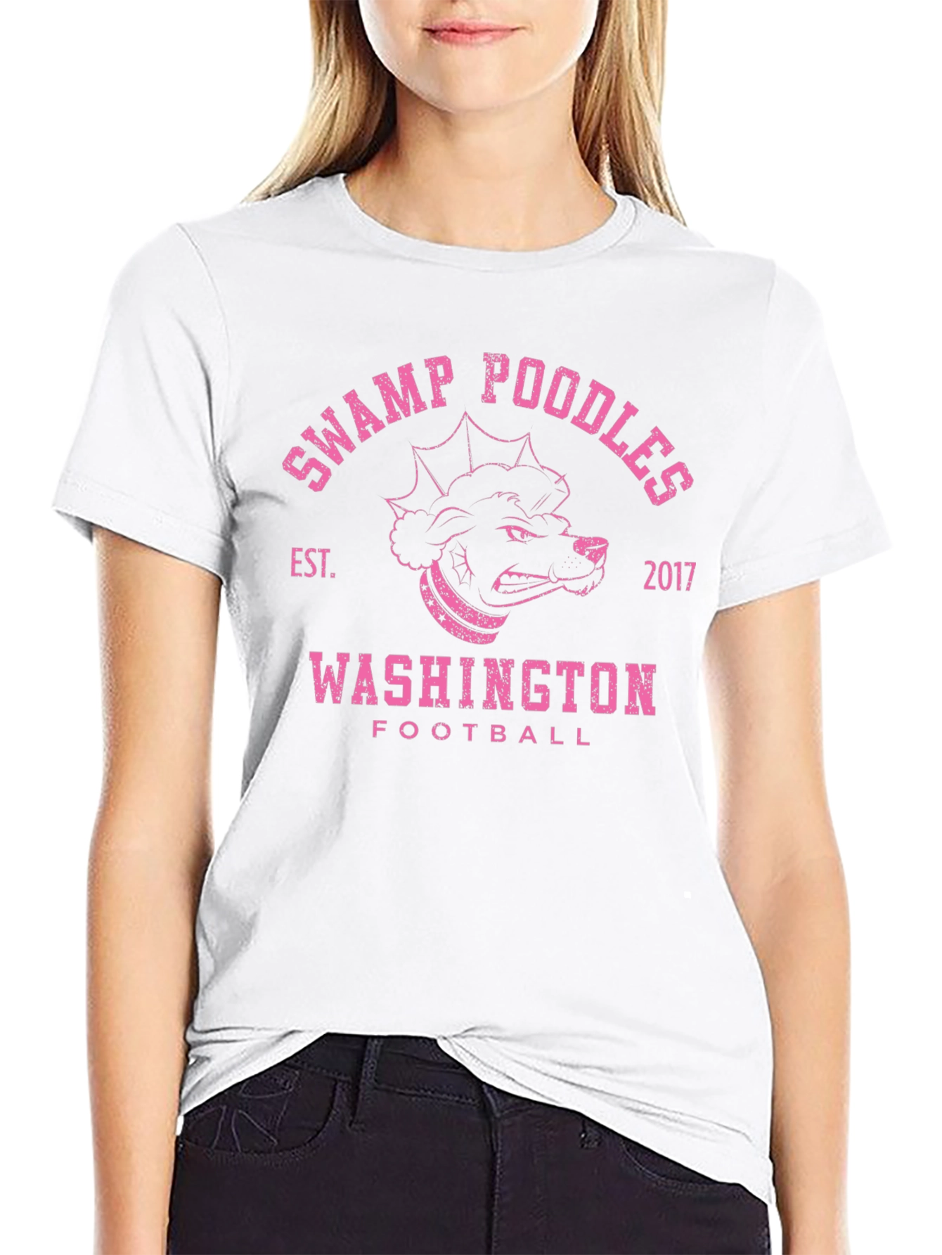 Swamp Poodles Football T-Shirt