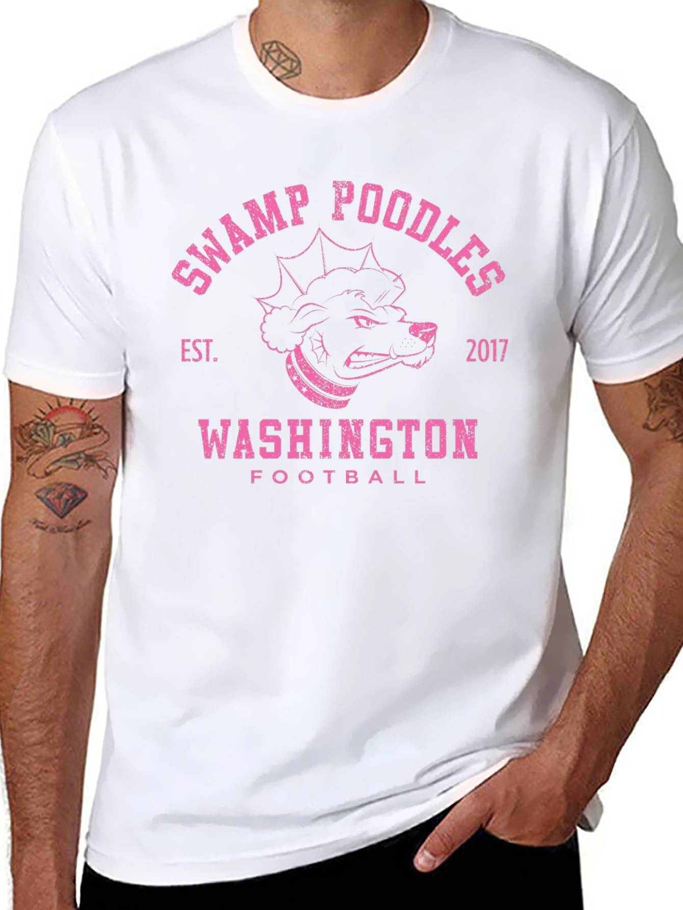 Swamp Poodles Football T-Shirt