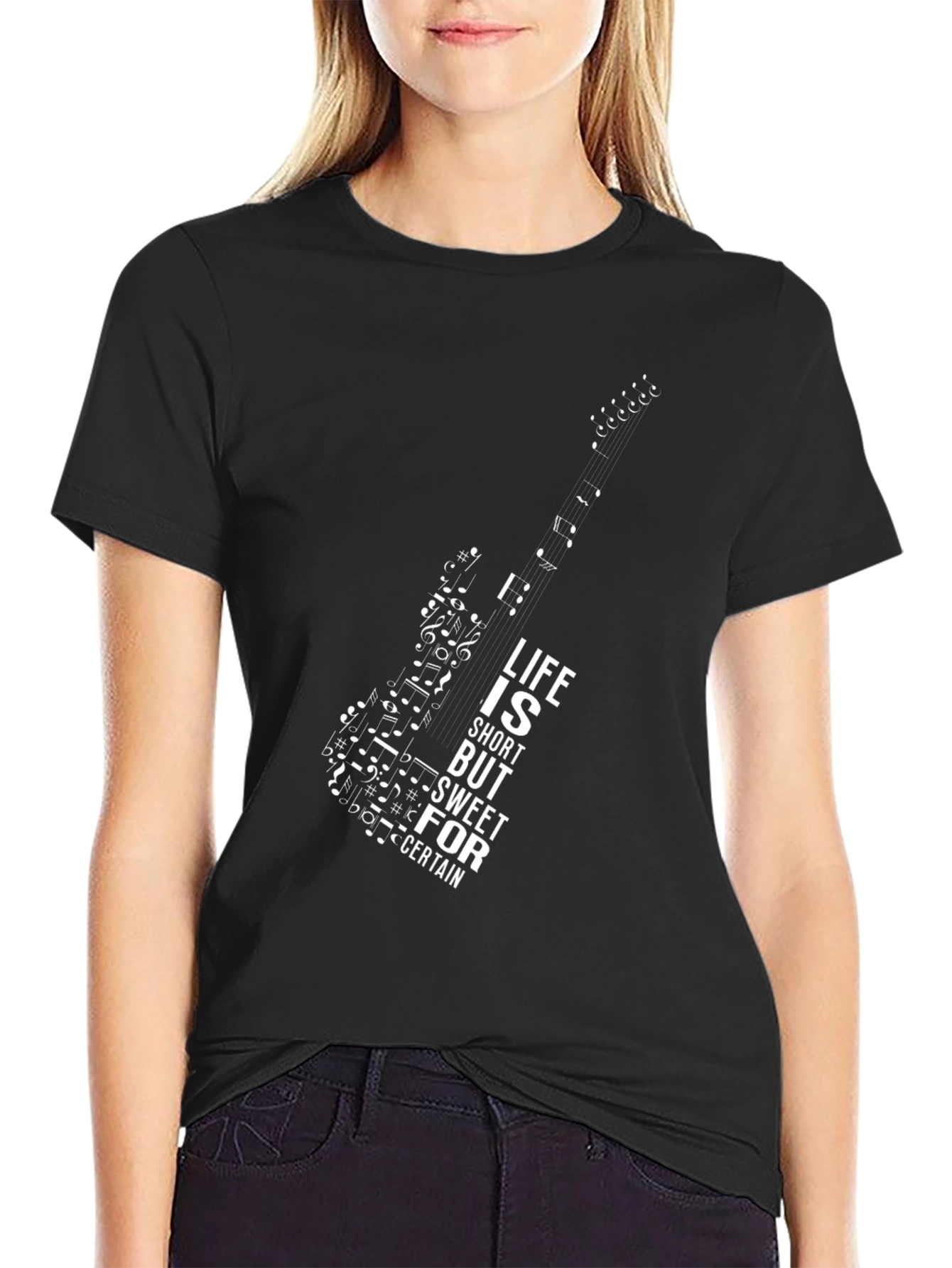 Guitar Music Note Graphic Tee