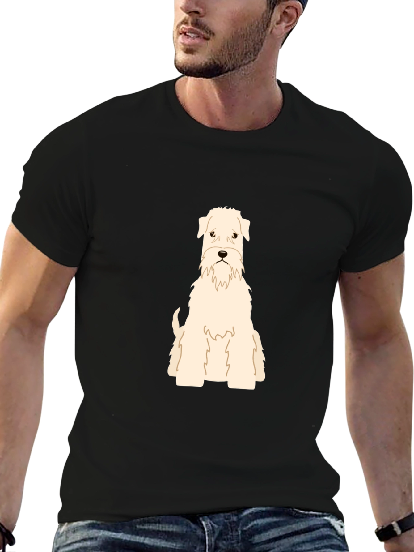 Dog Breed Graphic T-Shirt - Black Cotton Tee
