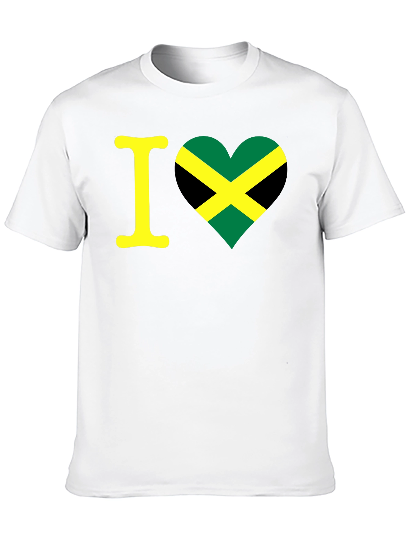 I Love Jamaica T-Shirt - Black Crew Neck Tee
