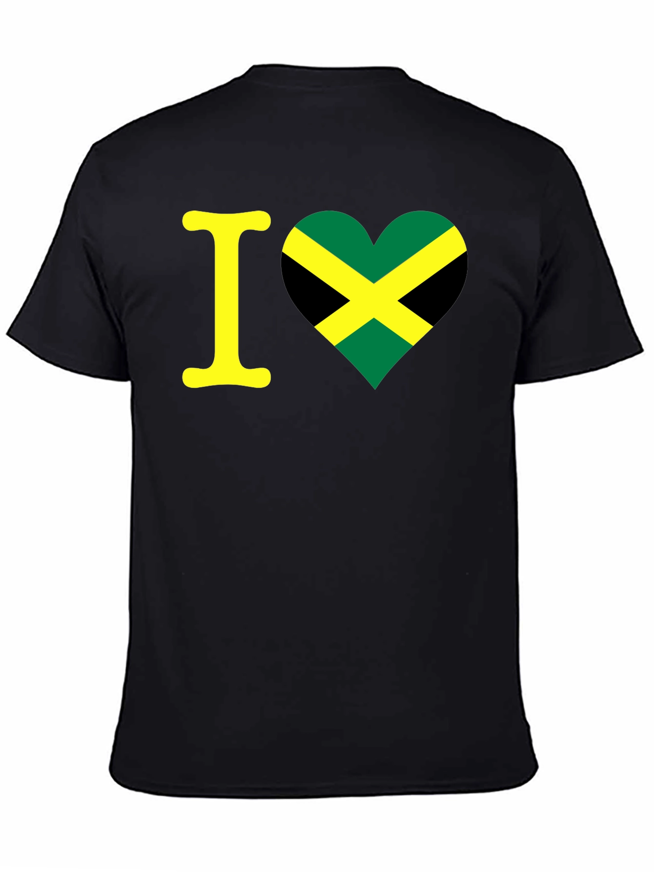 I Love Jamaica T-Shirt - Black Crew Neck Tee