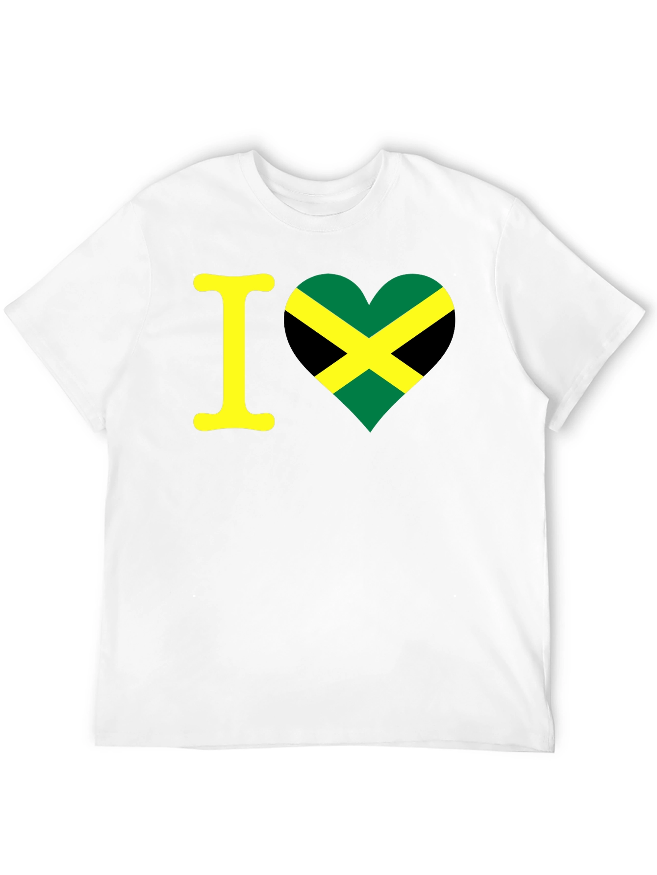 I Love Jamaica T-Shirt - Black Crew Neck Tee