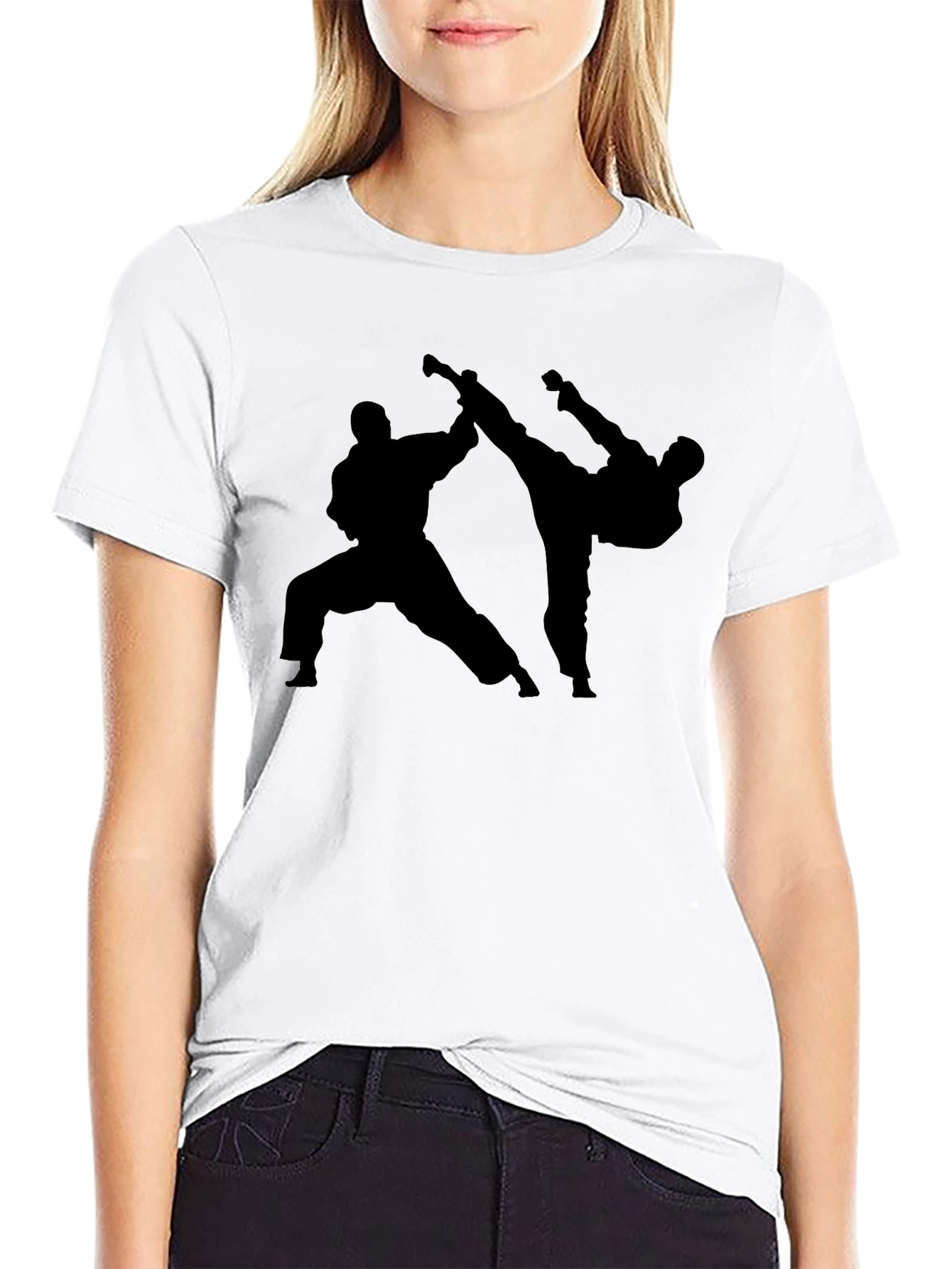 Karate Silhouette Black T-Shirt