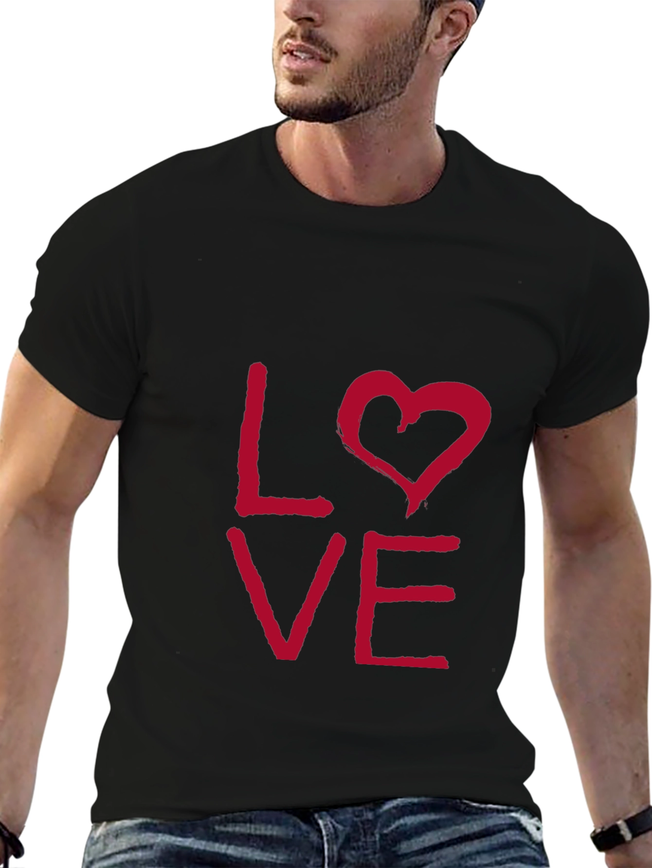 Love Graphic T-Shirt - Casual Short Sleeve Tee