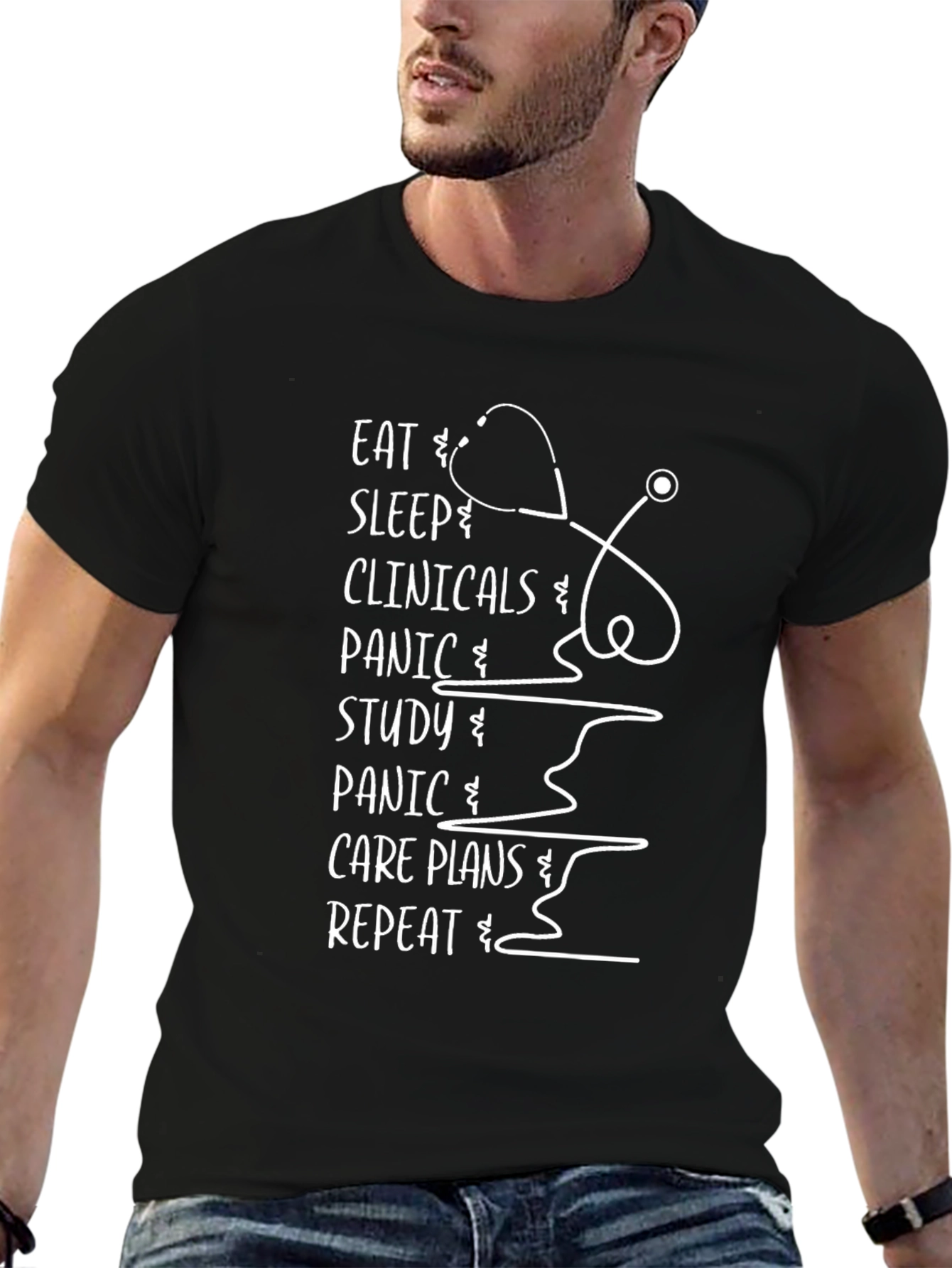 Nurse Life T-Shirt - Eat Sleep Clinicals Repeat
