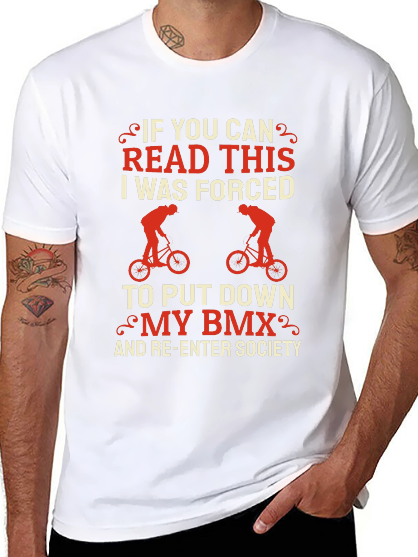 Funny BMX T-Shirt - If You Can Read This
