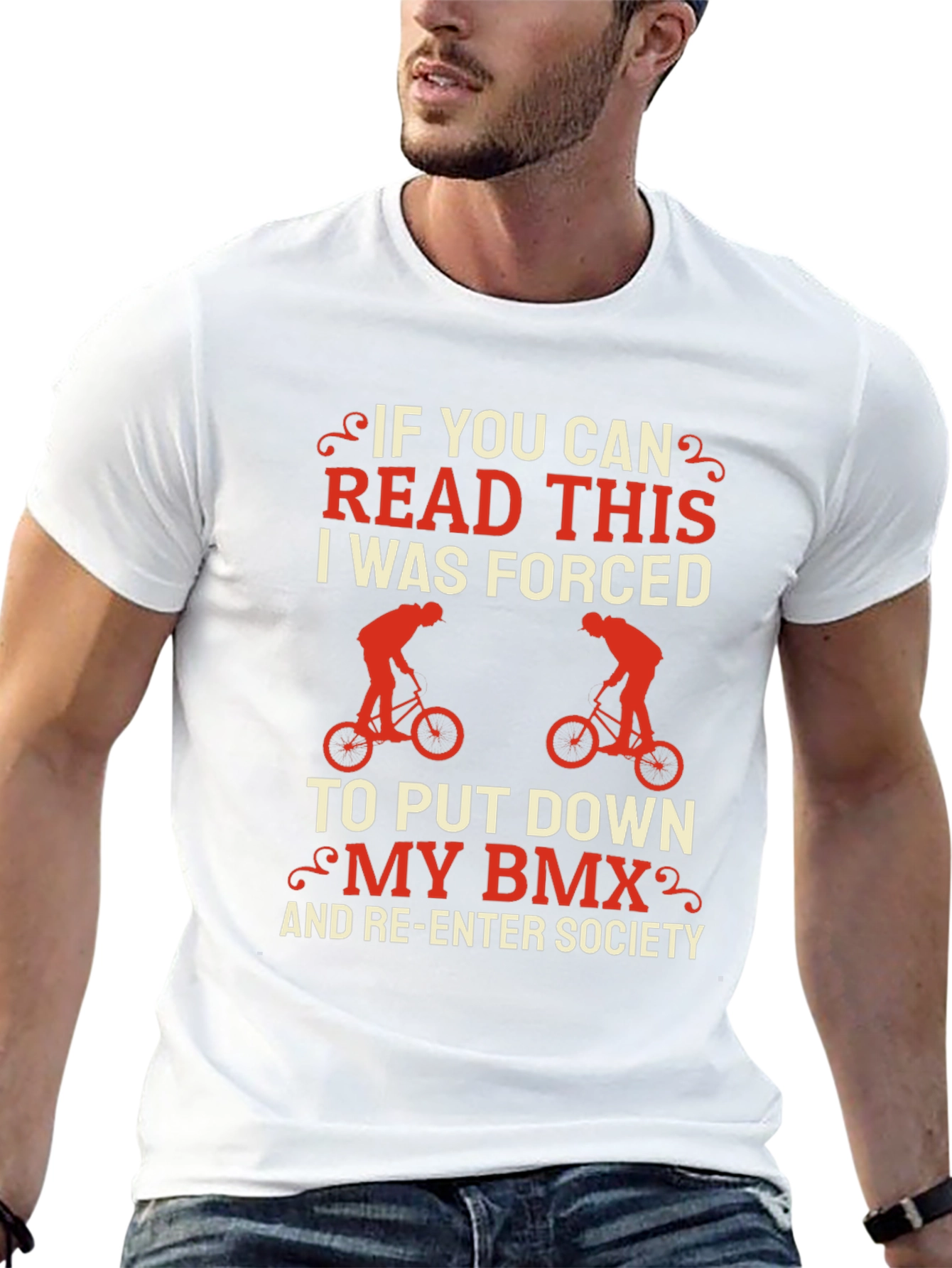 Funny BMX T-Shirt - If You Can Read This
