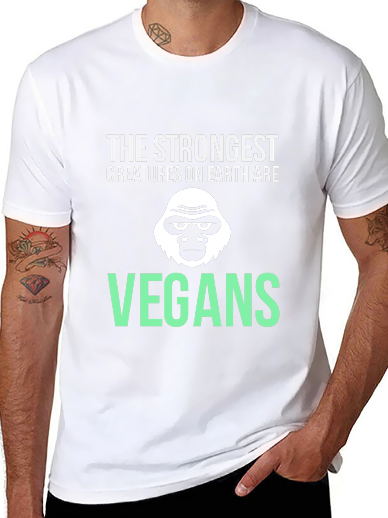 Vegan Gorilla T-Shirt - Strongest Creatures Tee