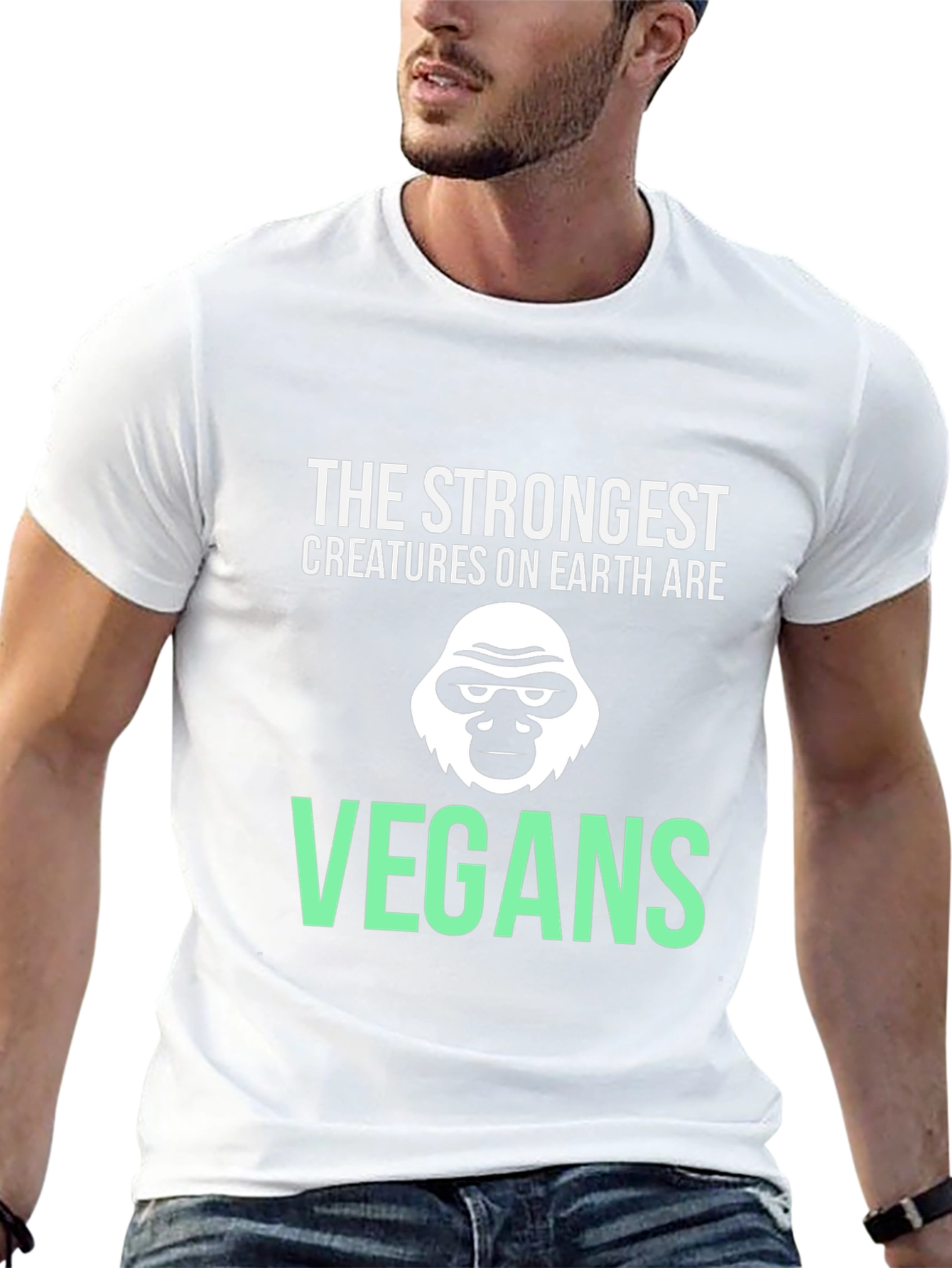 Vegan Gorilla T-Shirt - Strongest Creatures Tee