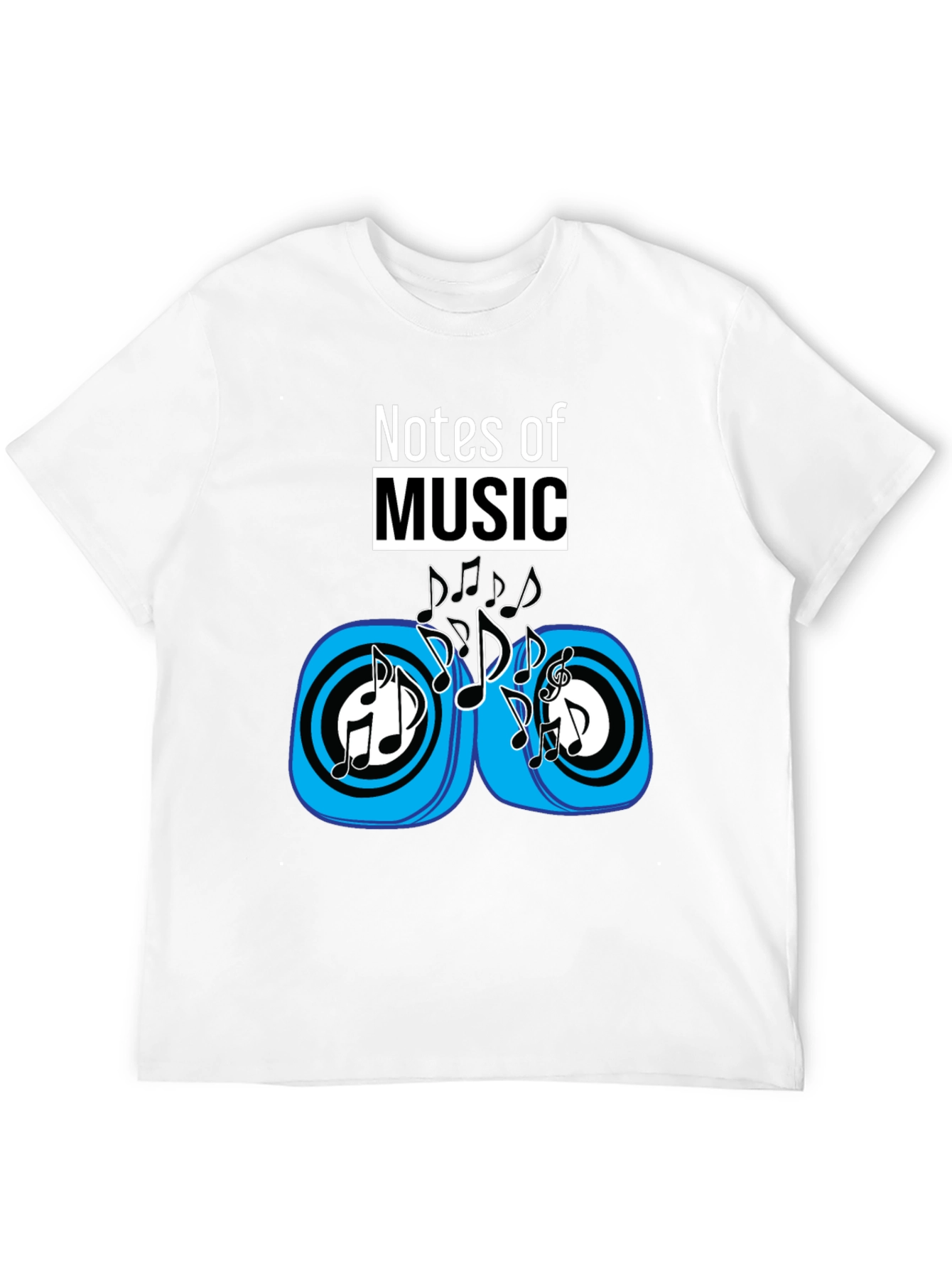 Notes of Music Black Graphic Tee