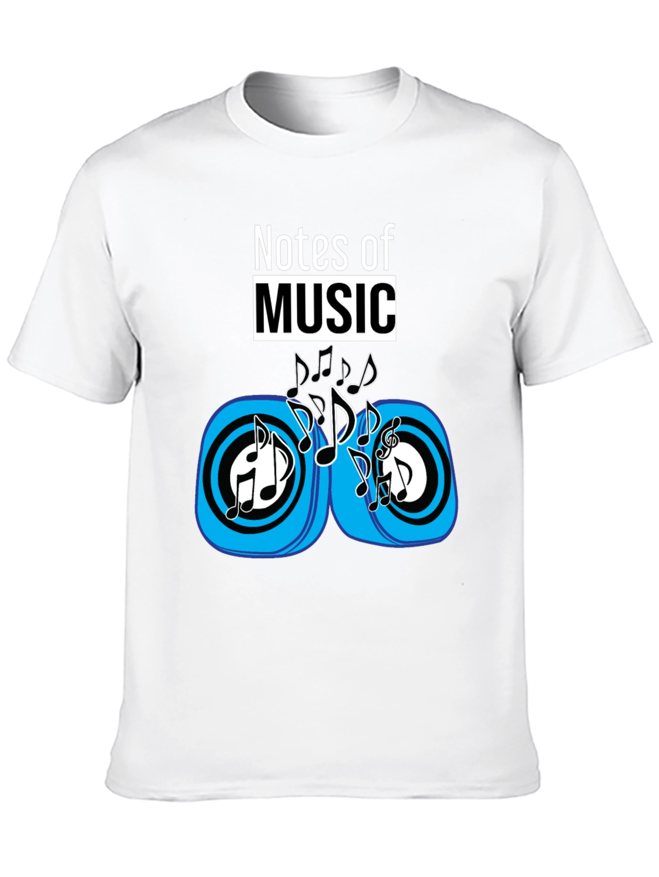 Notes of Music Black Graphic Tee