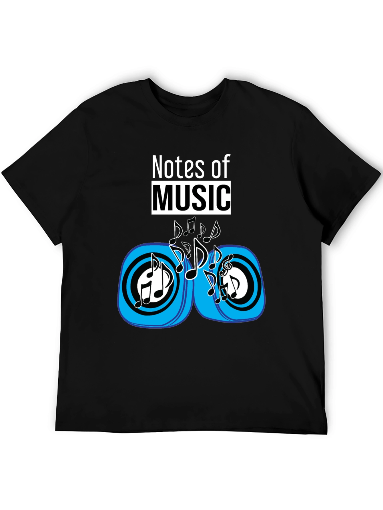 Notes of Music Black Graphic Tee