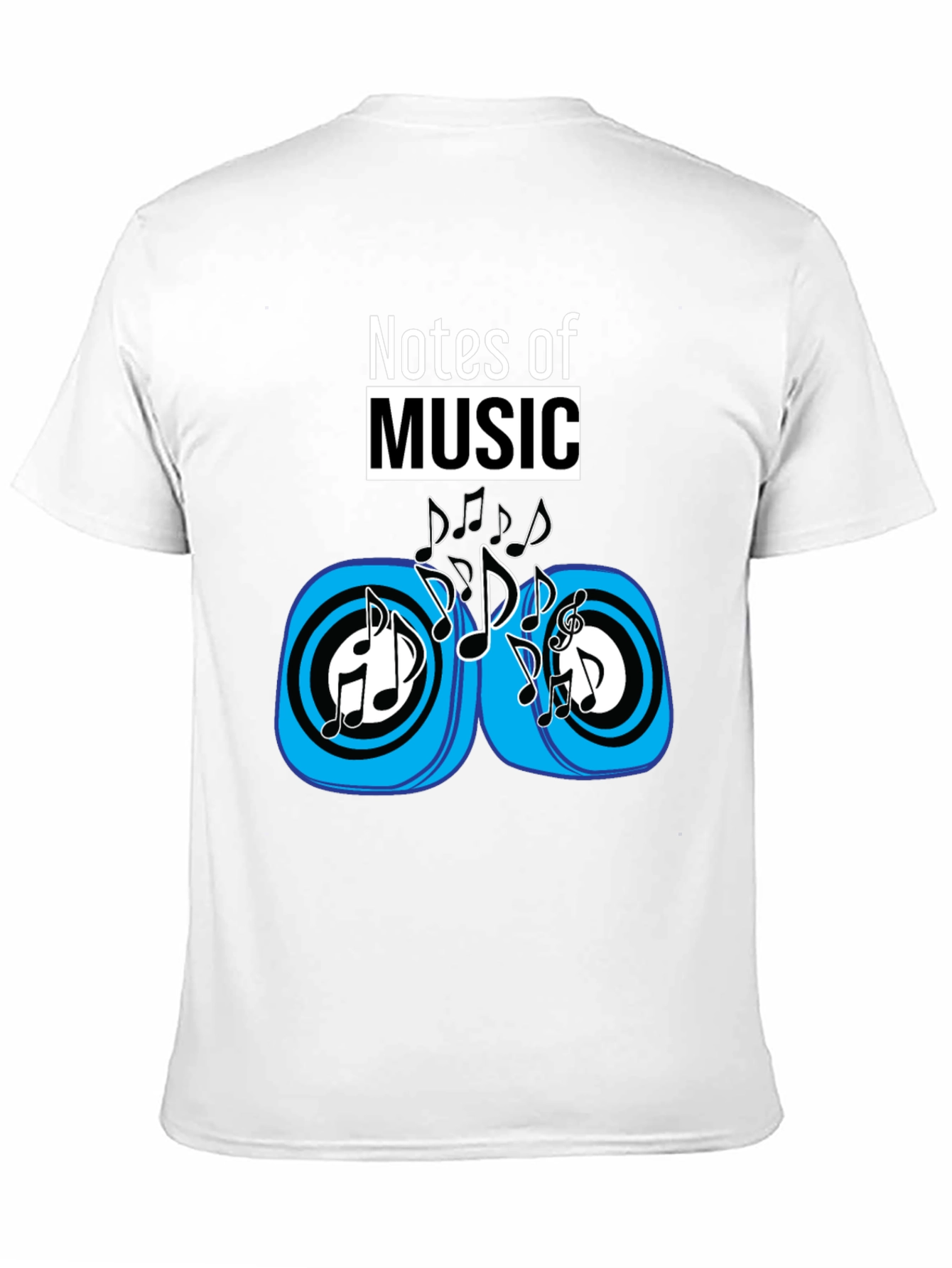 Notes of Music Black Graphic Tee