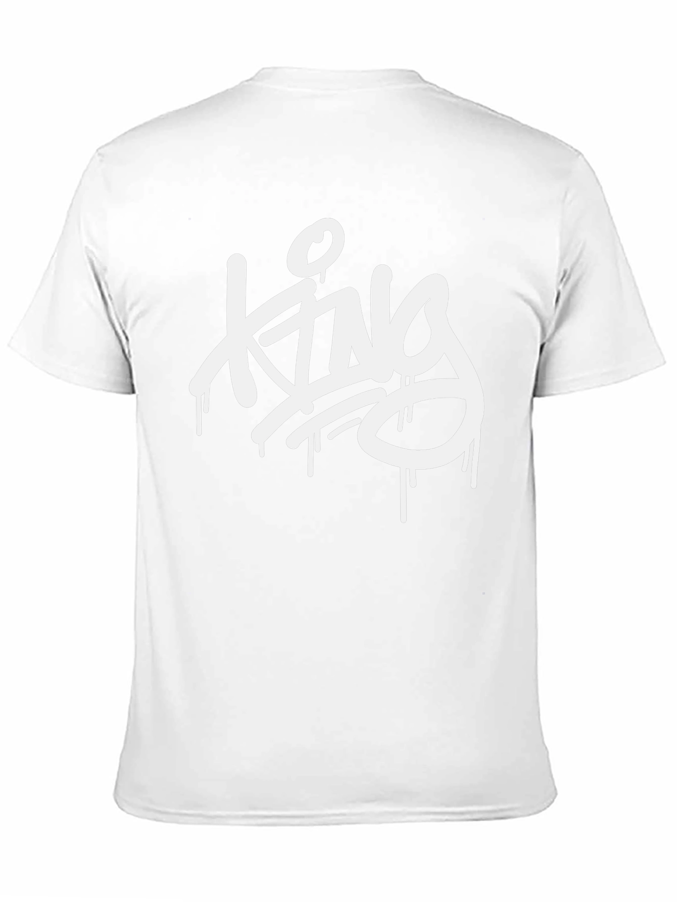 King Drip Graphic Tee - Black Crew Neck Casual