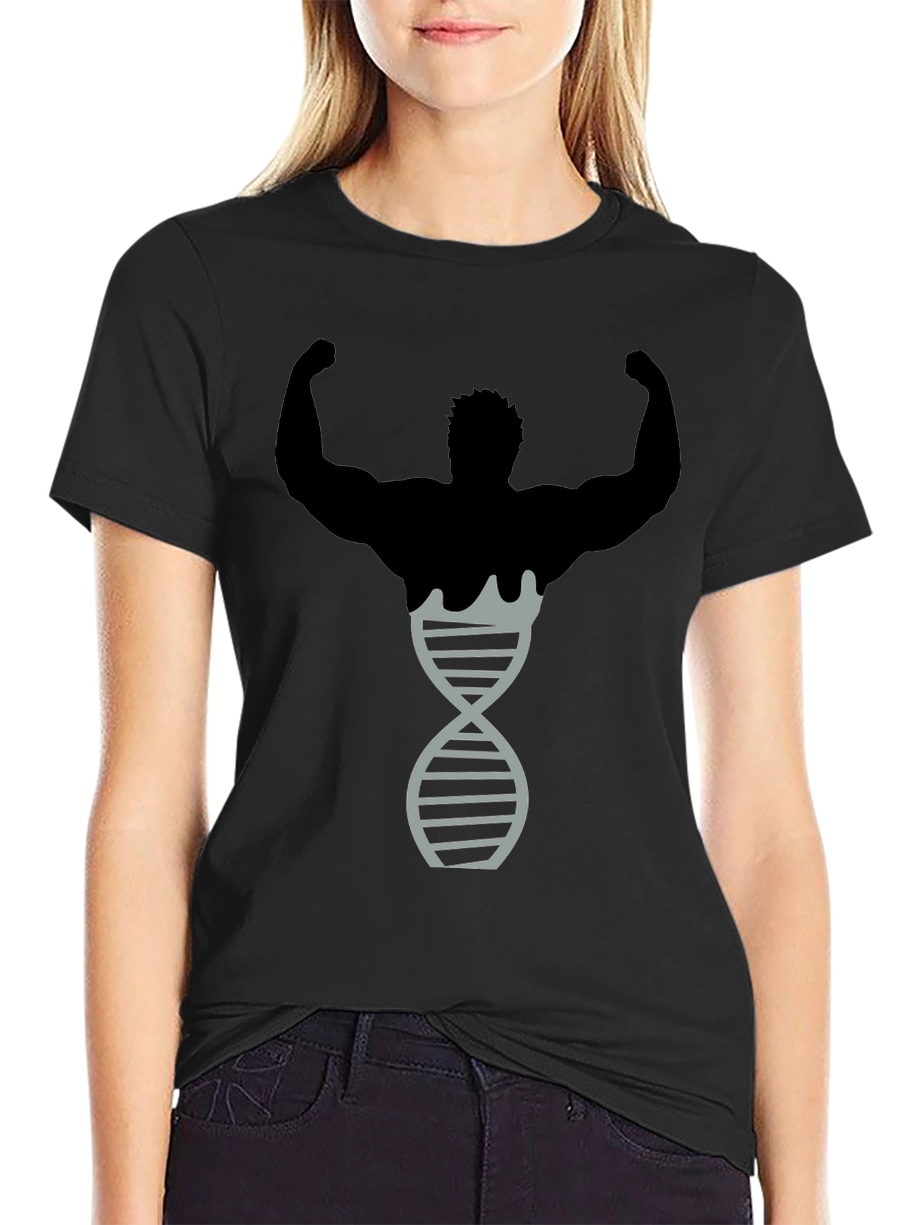 Muscle DNA T-Shirt - Black Bodybuilding Inspired Design