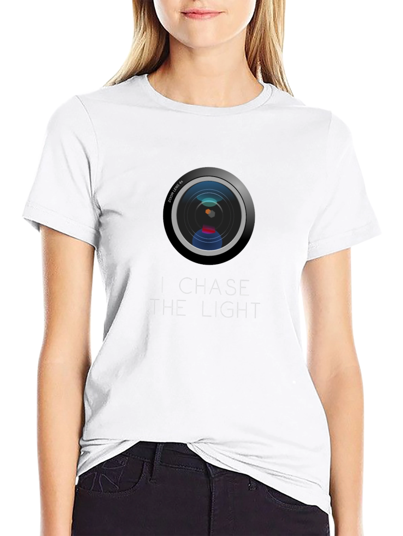 I Chase The Light Camera Lens Graphic Tee