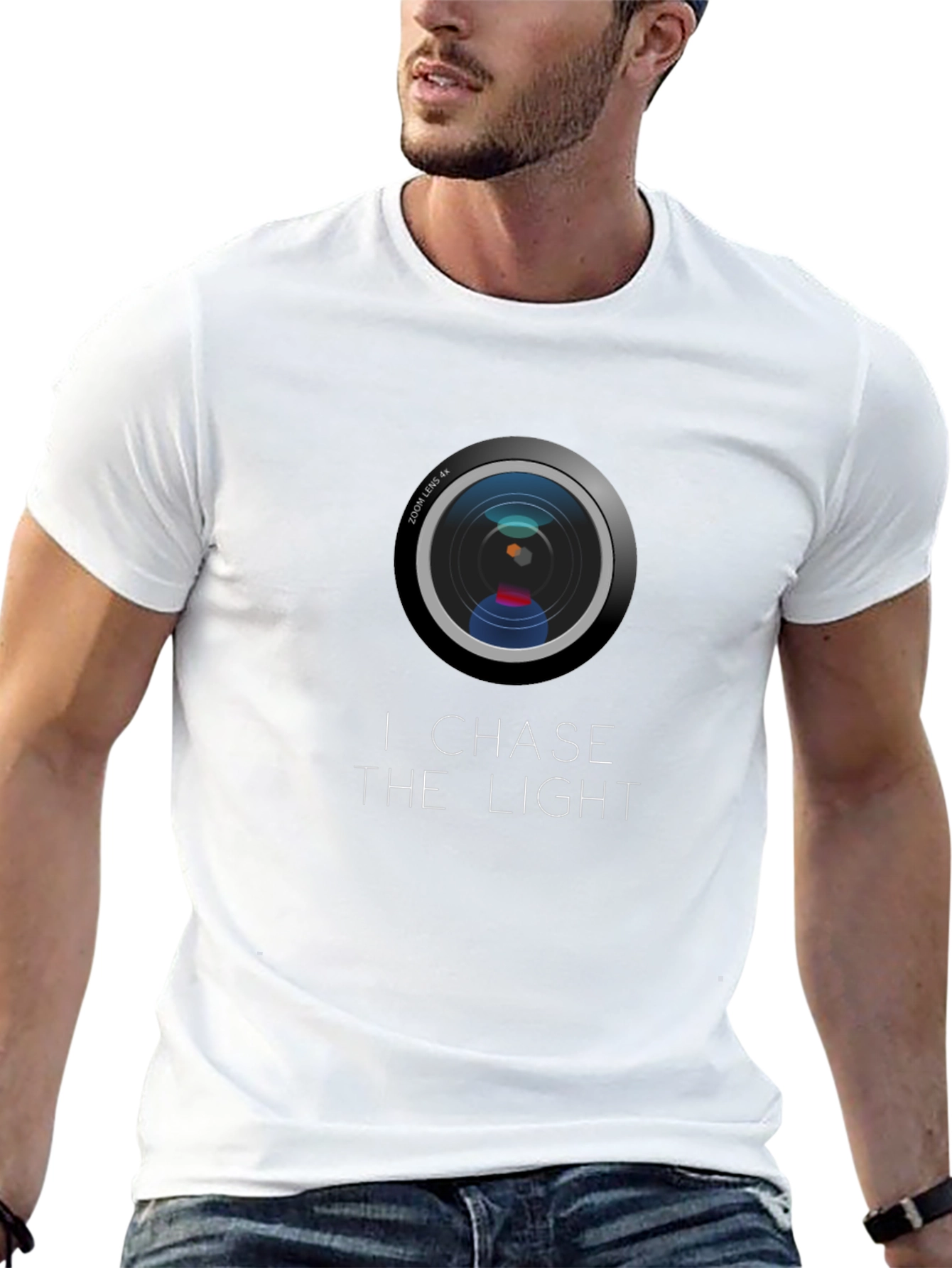 I Chase The Light Camera Lens Graphic Tee