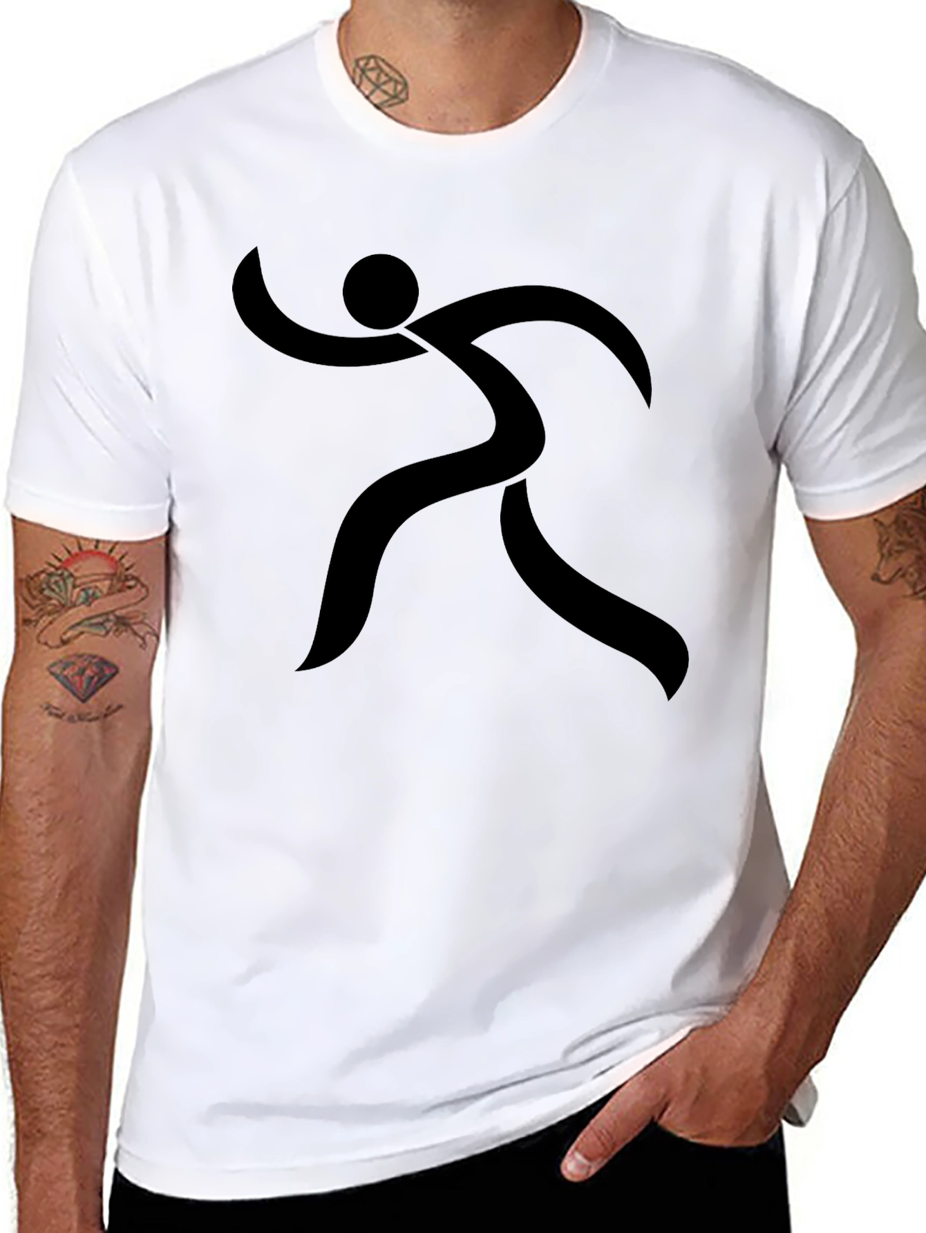 Modern Runner Graphic Tee - Black