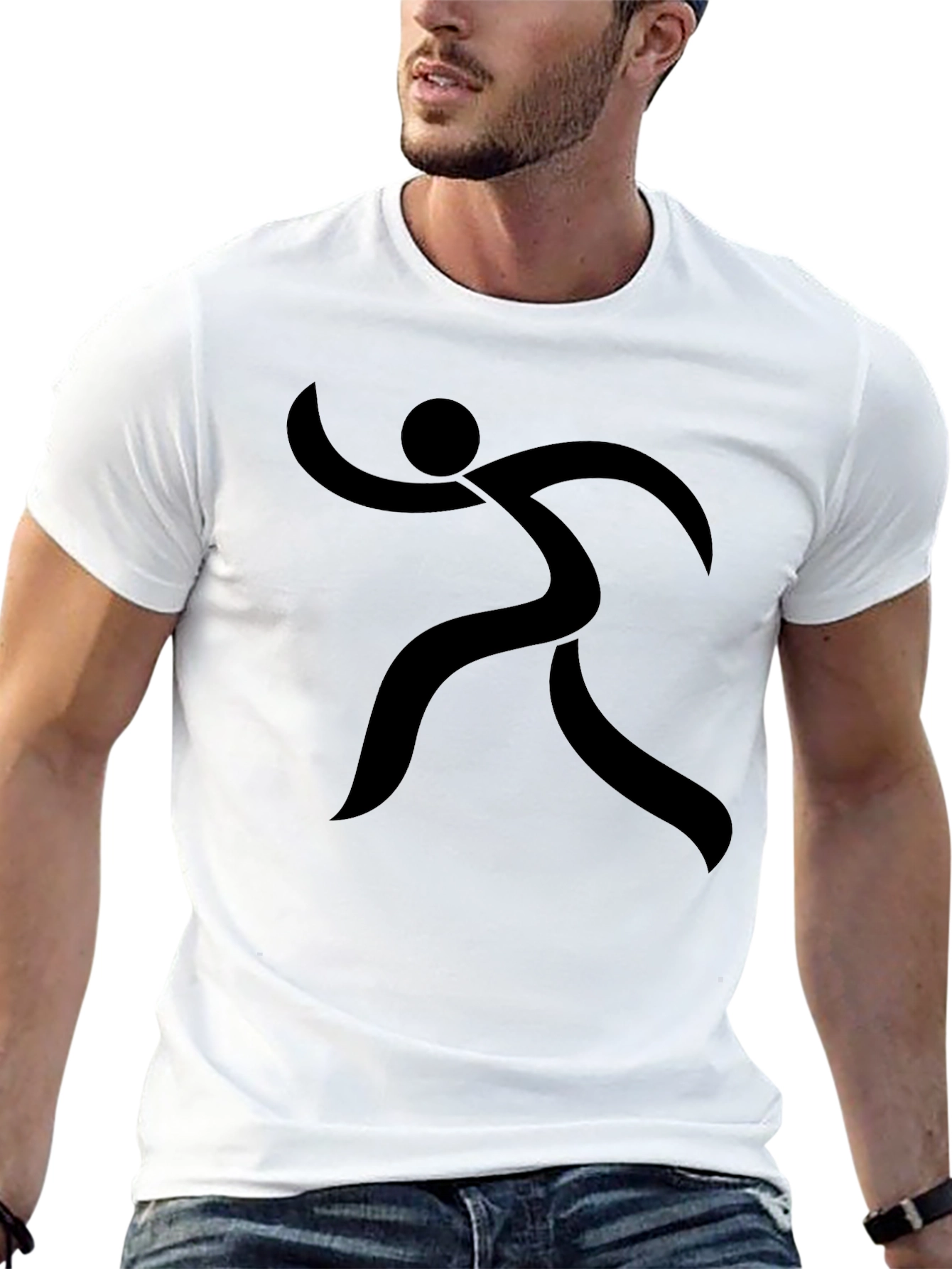 Modern Runner Graphic Tee - Black