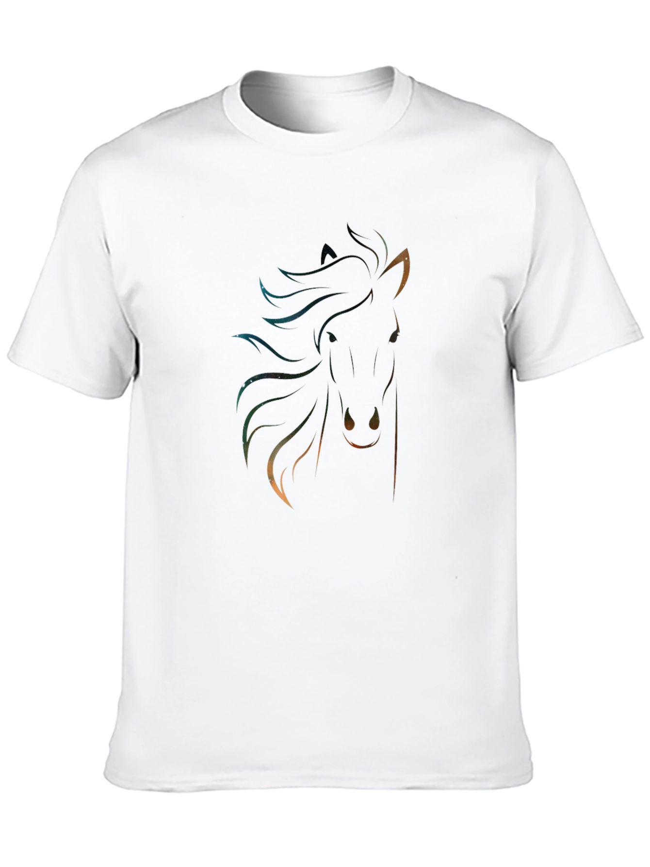 Celestial Horse Graphic Tee - Black