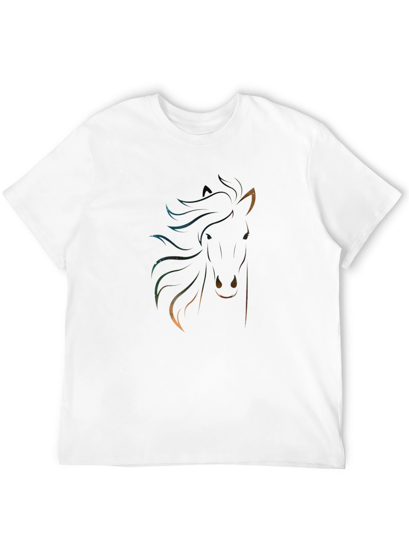 Celestial Horse Graphic Tee - Black