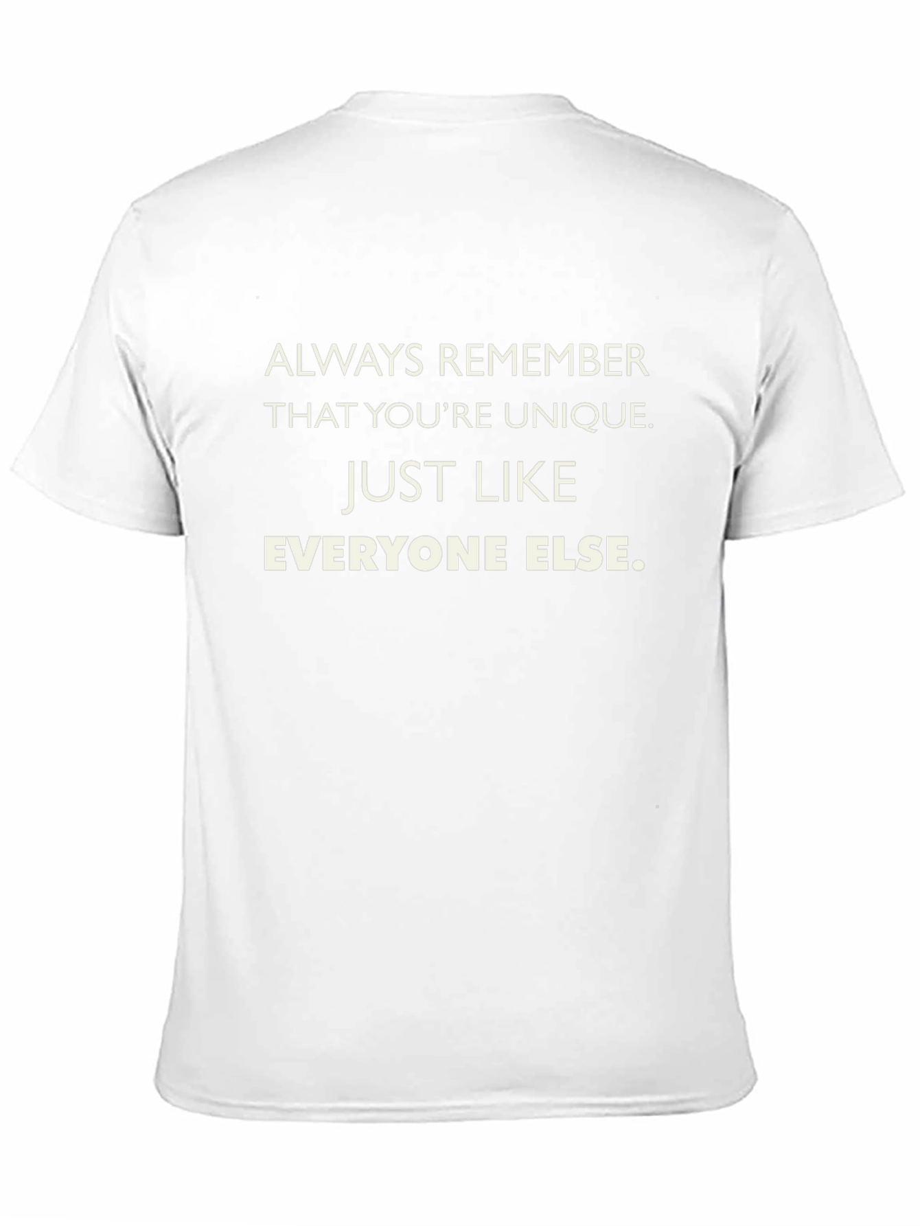 Unique Like Everyone Else Black Graphic Tee