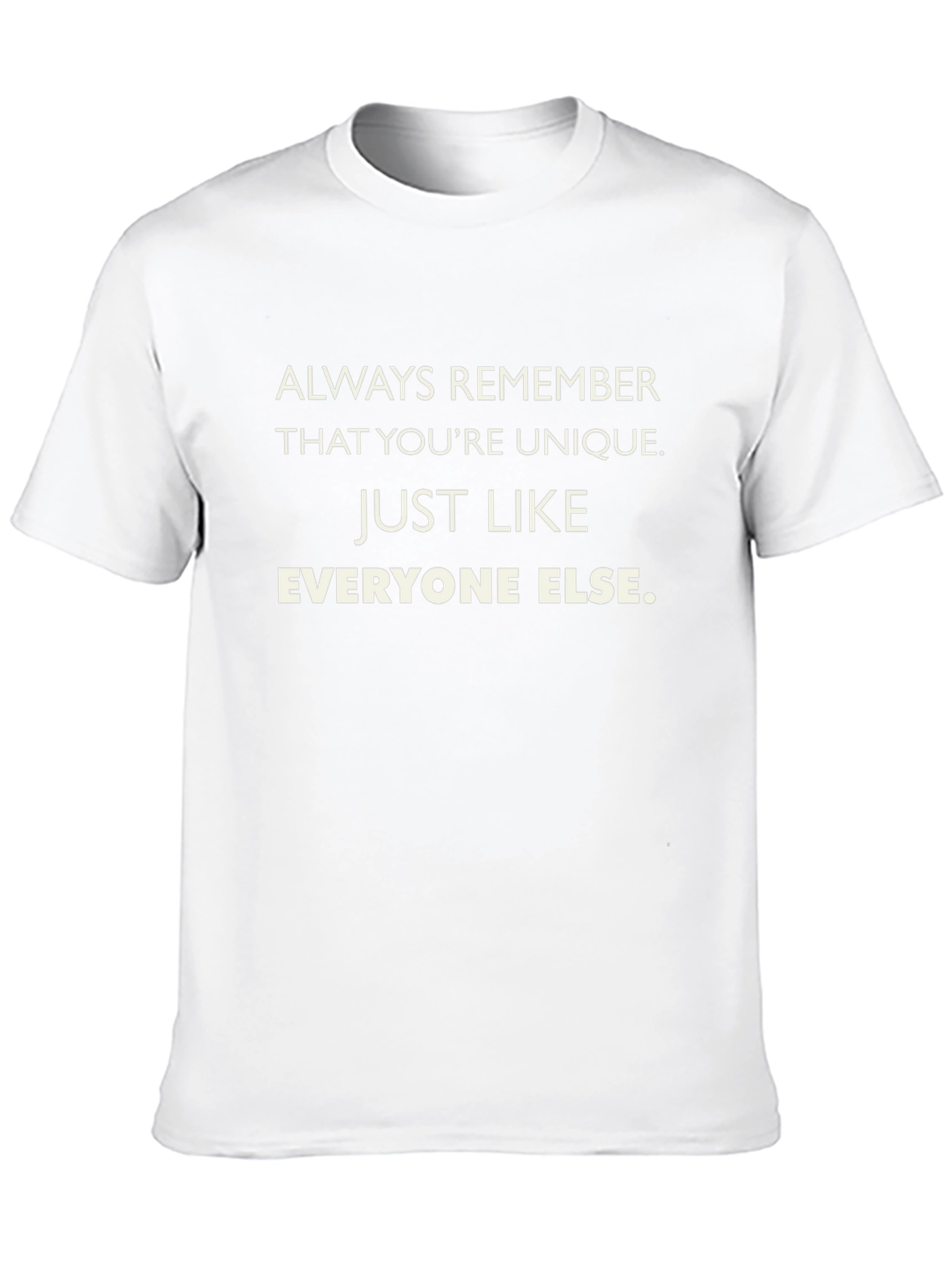 Unique Like Everyone Else Black Graphic Tee