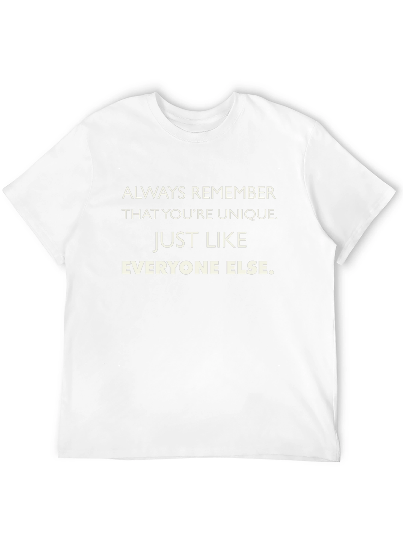 Unique Like Everyone Else Black Graphic Tee