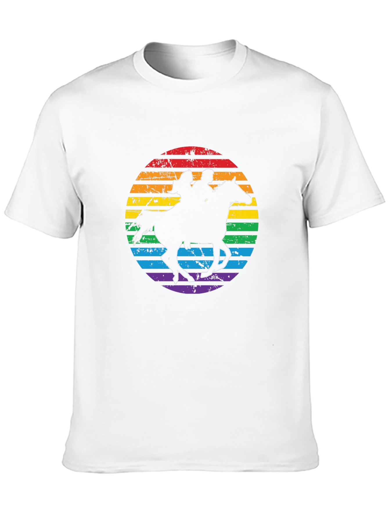 Rainbow Horse Riding T-Shirt