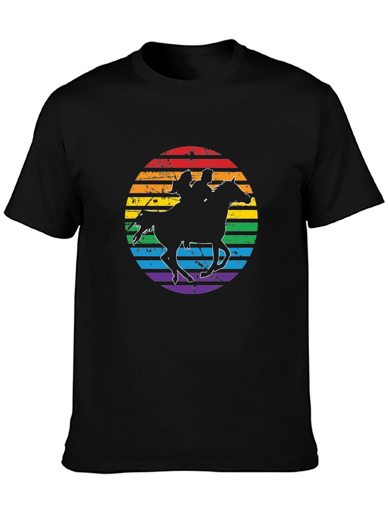 Rainbow Horse Riding T-Shirt