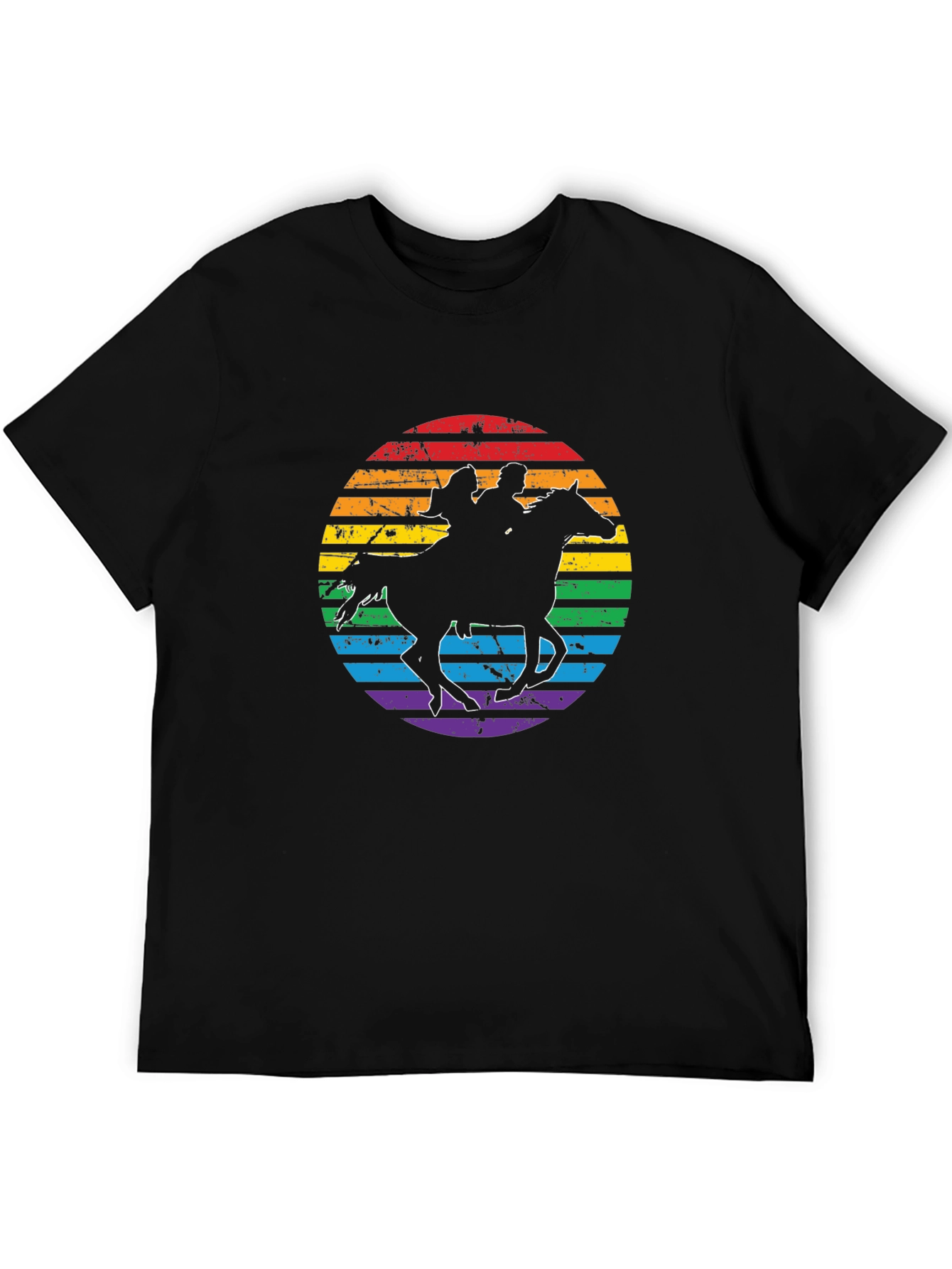 Rainbow Horse Riding T-Shirt
