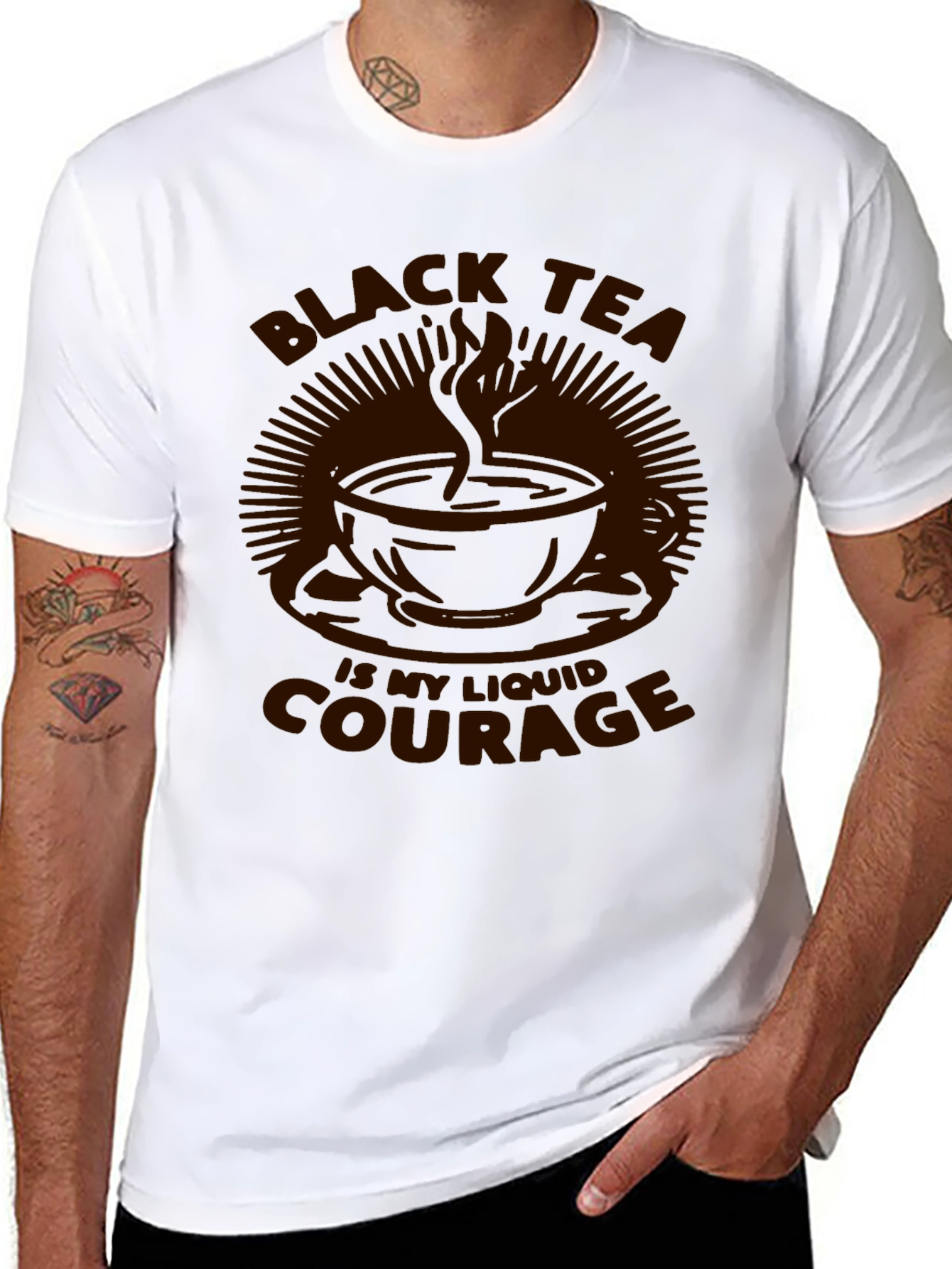 Black Tea Liquid Courage Graphic Tee