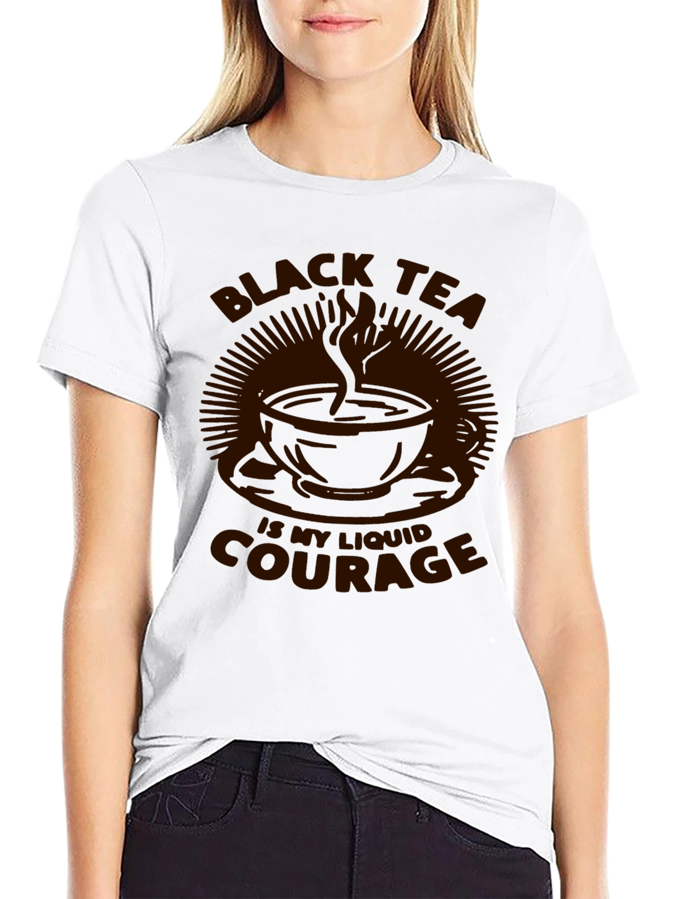 Black Tea Liquid Courage Graphic Tee
