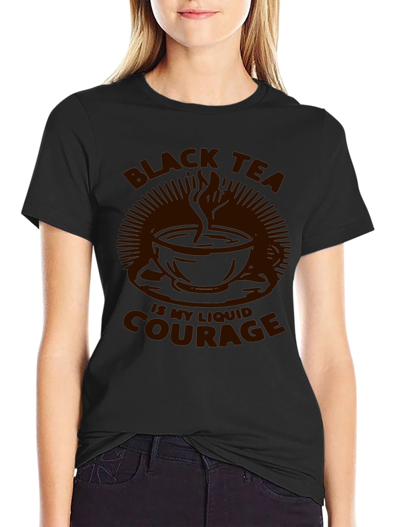 Black Tea Liquid Courage Graphic Tee