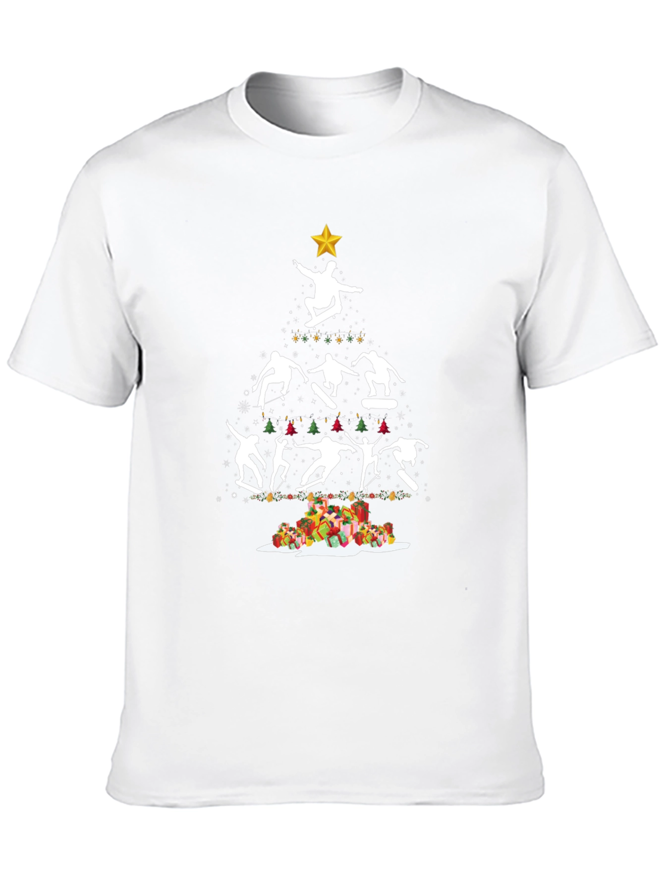 Skateboarding Christmas Tree T-Shirt