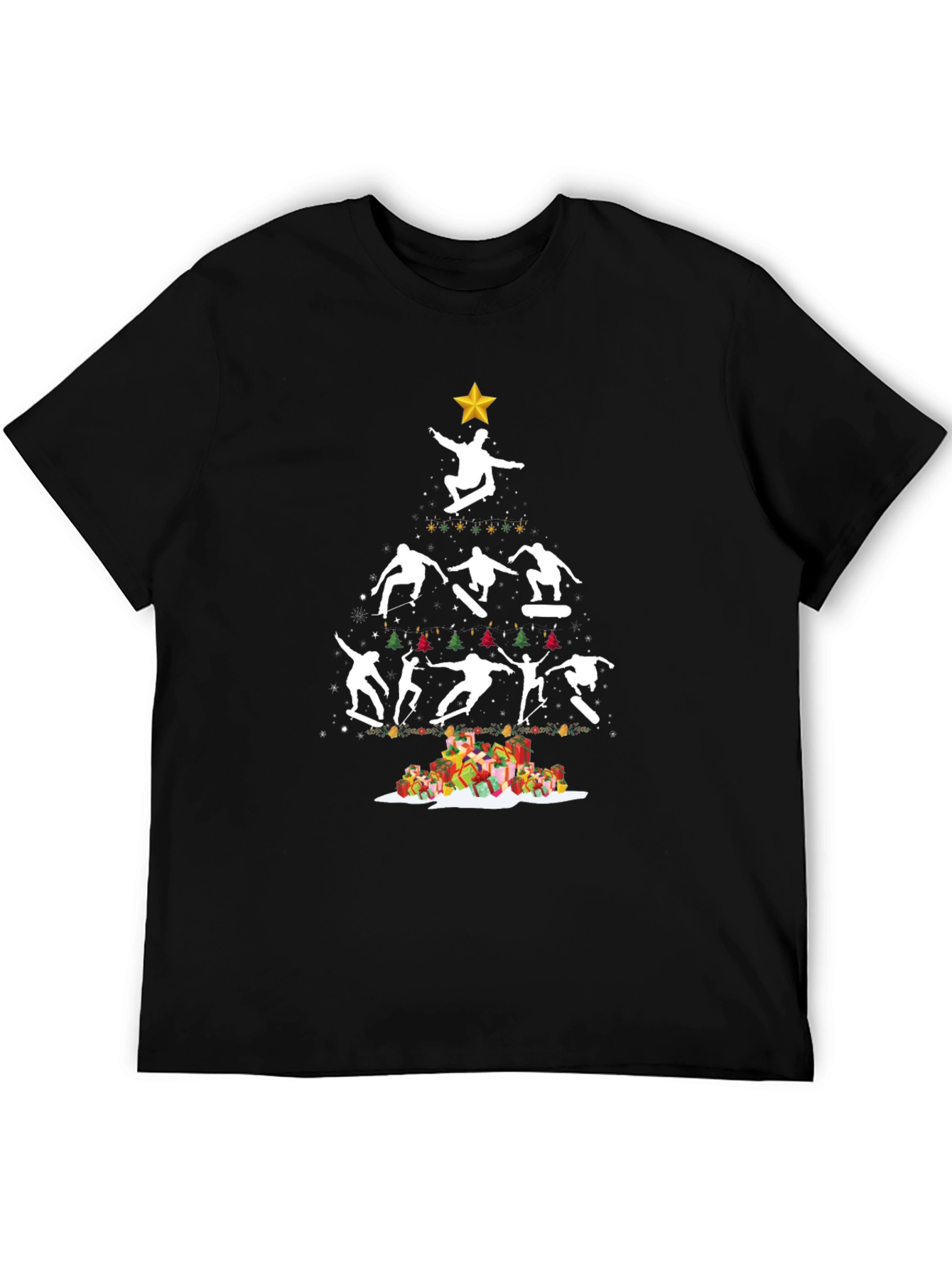Skateboarding Christmas Tree T-Shirt
