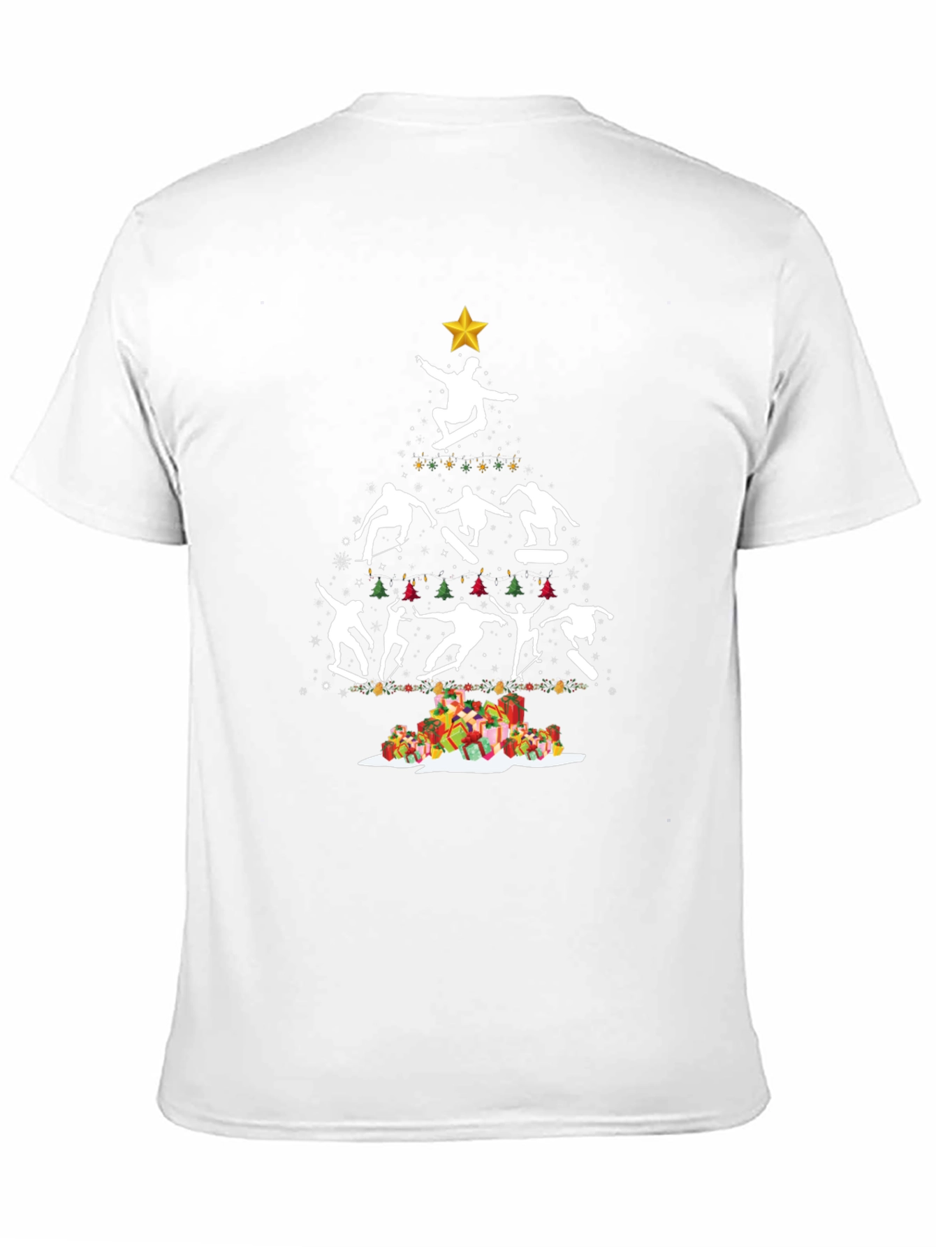 Skateboarding Christmas Tree T-Shirt
