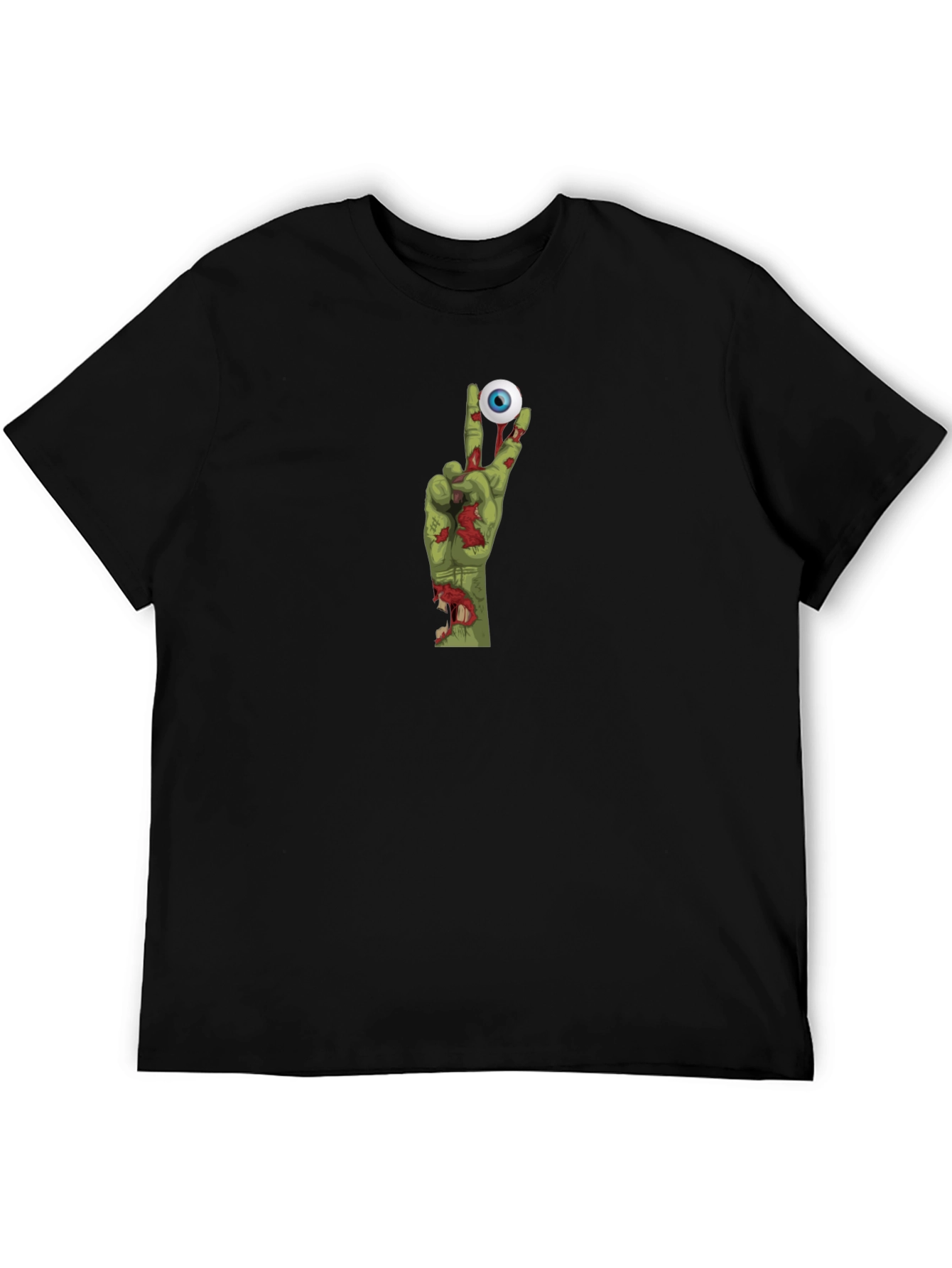Zombie Hand Peace Sign Graphic T-Shirt